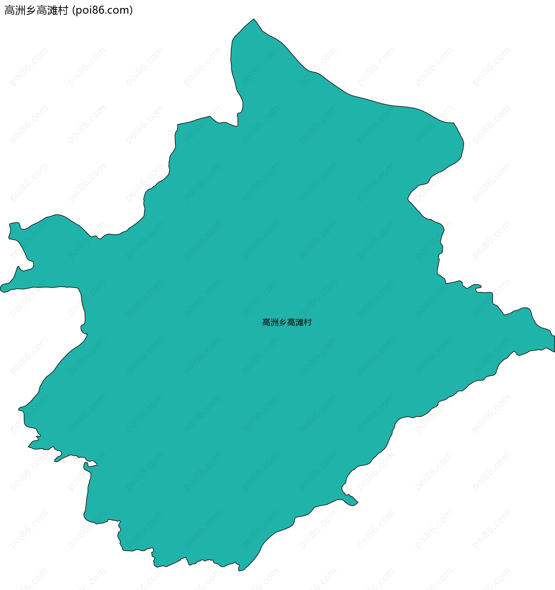 高洲乡高滩村边界地图