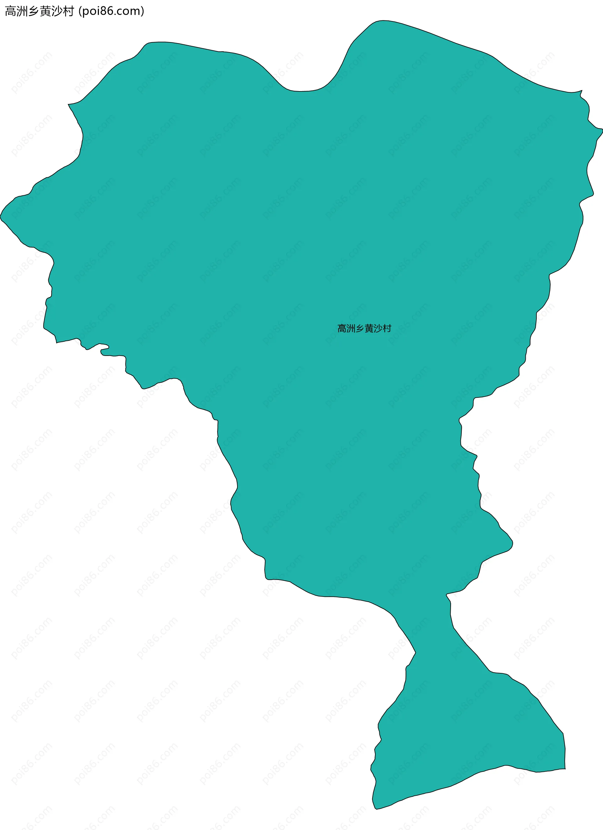 高洲乡黄沙村边界地图