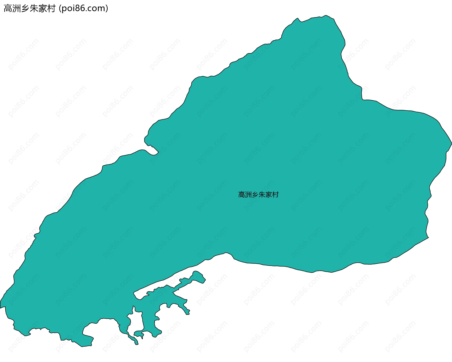 高洲乡朱家村边界地图