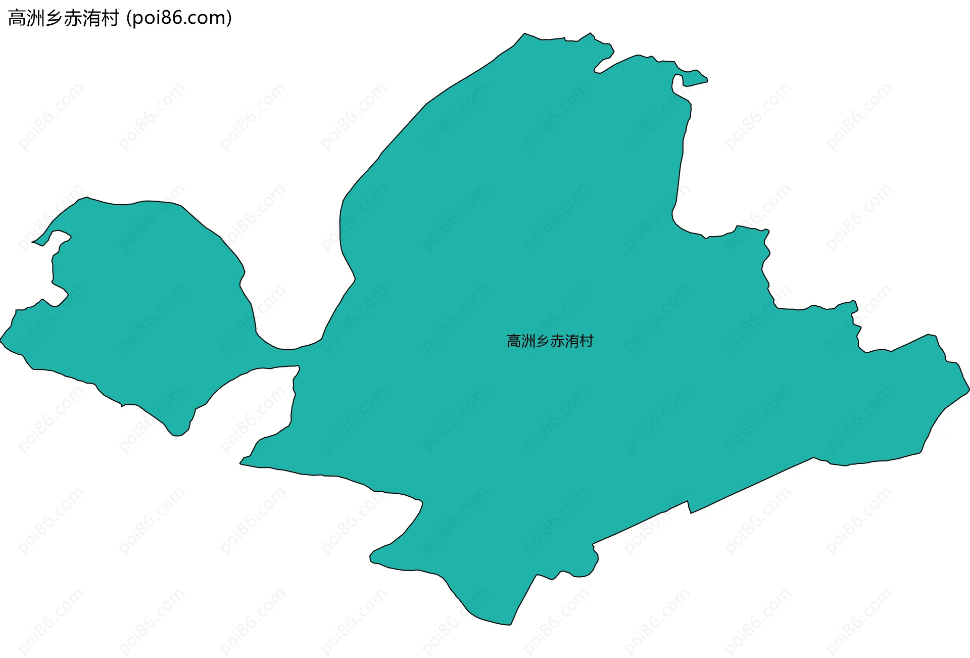 高洲乡赤洧村边界地图