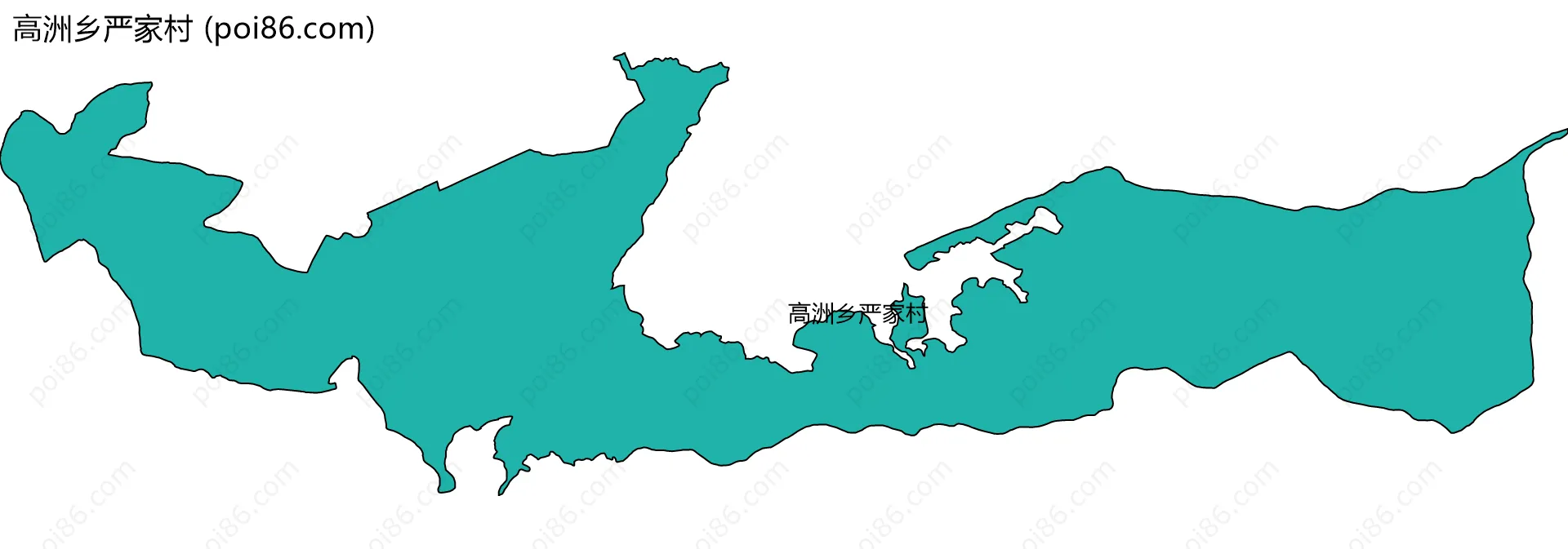 高洲乡严家村边界地图