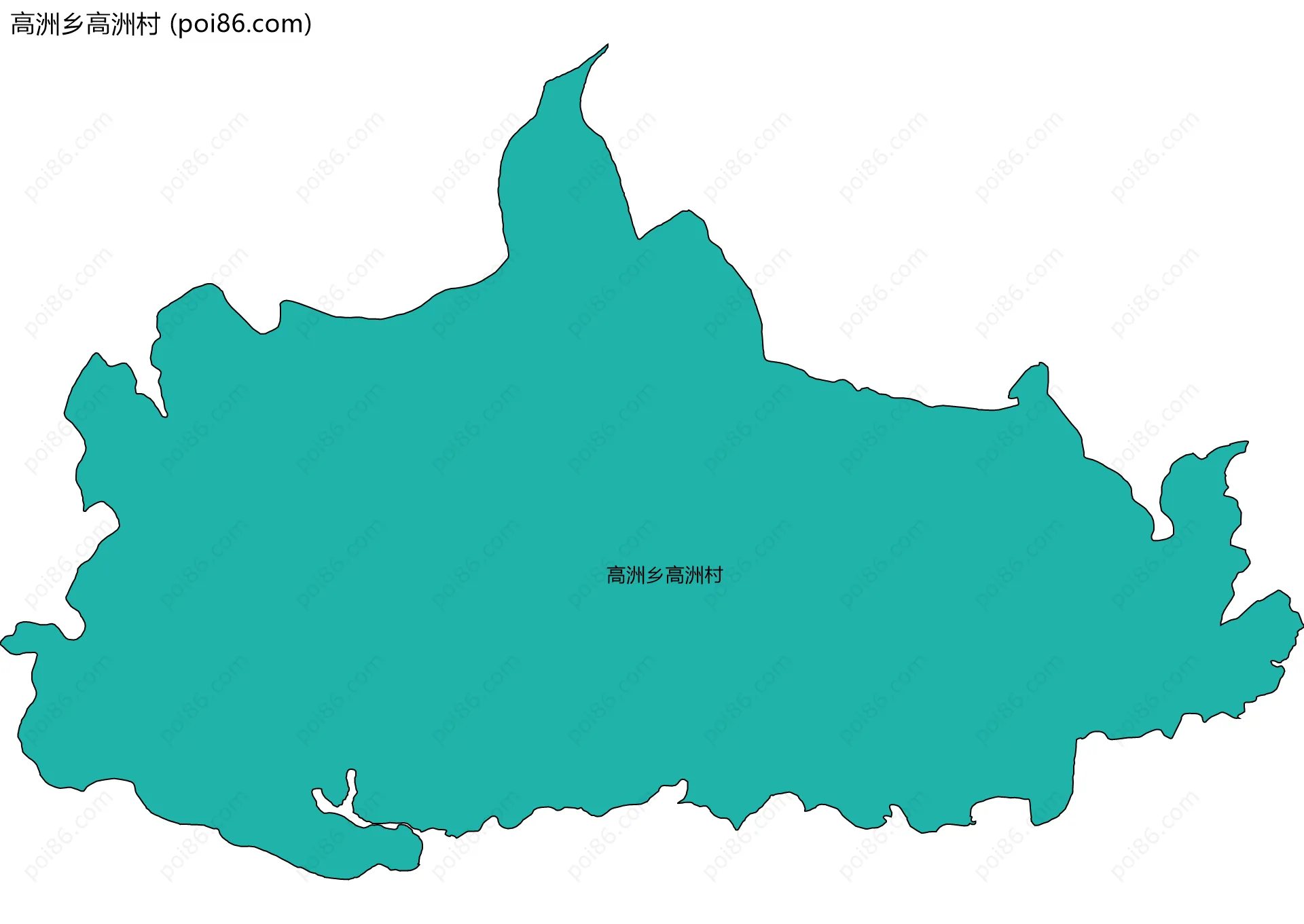 高洲乡高洲村边界地图