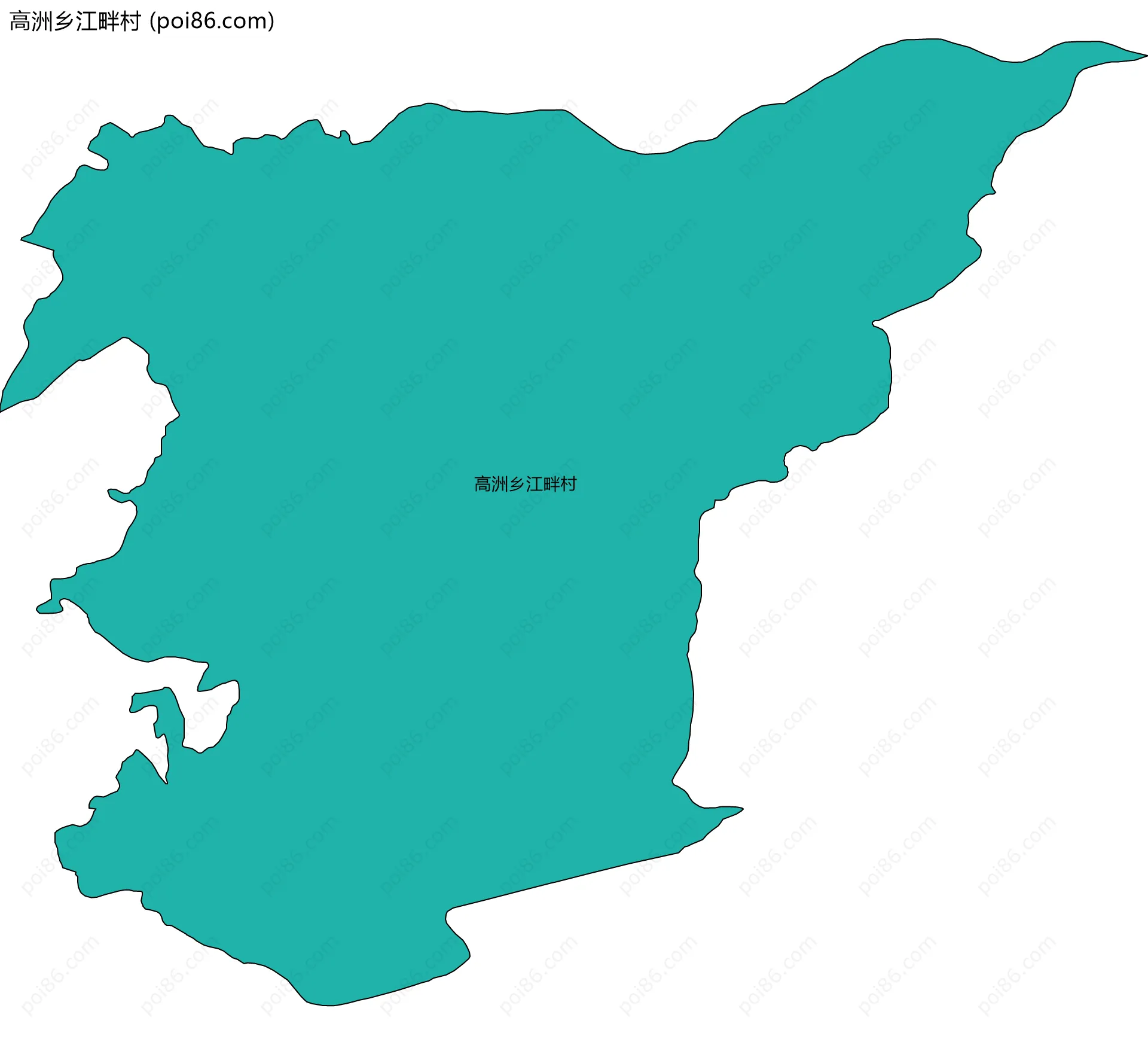 高洲乡江畔村边界地图