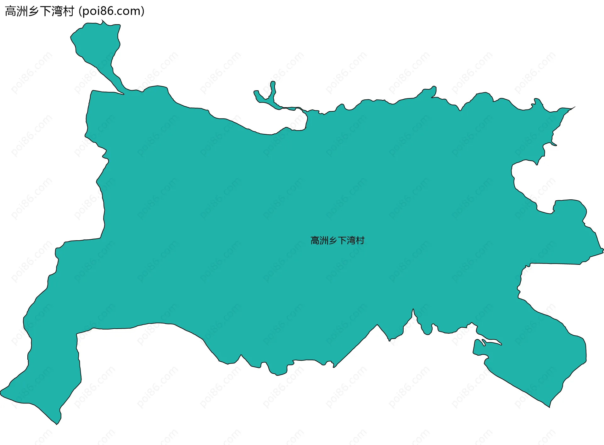 高洲乡下湾村边界地图