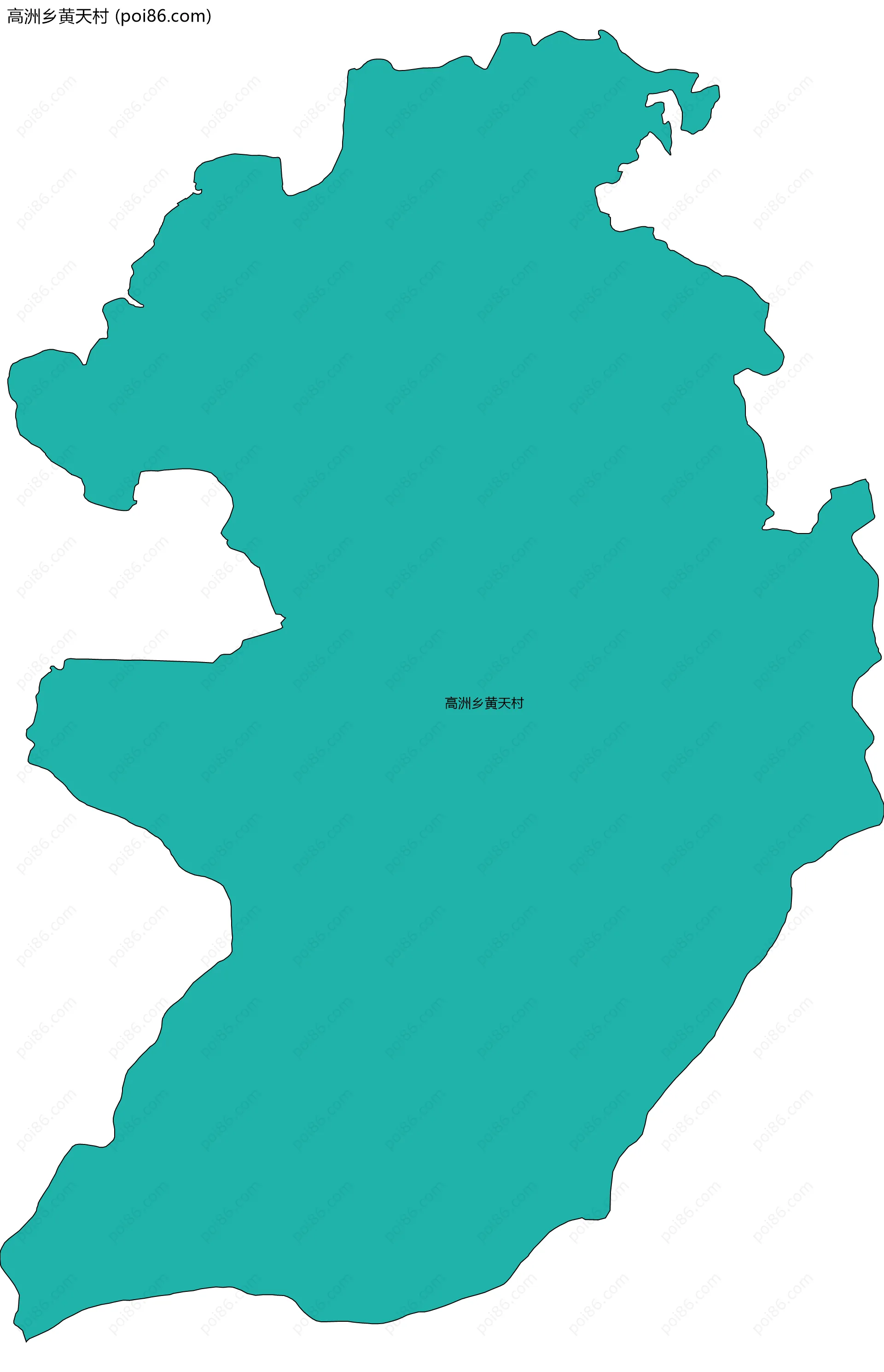 高洲乡黄天村边界地图