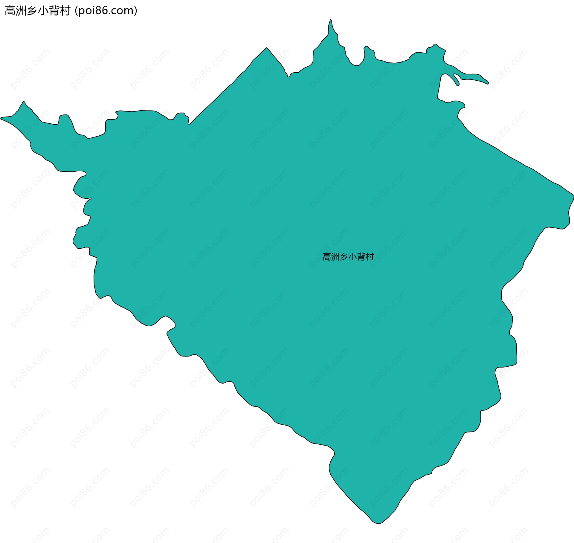 高洲乡小背村边界地图