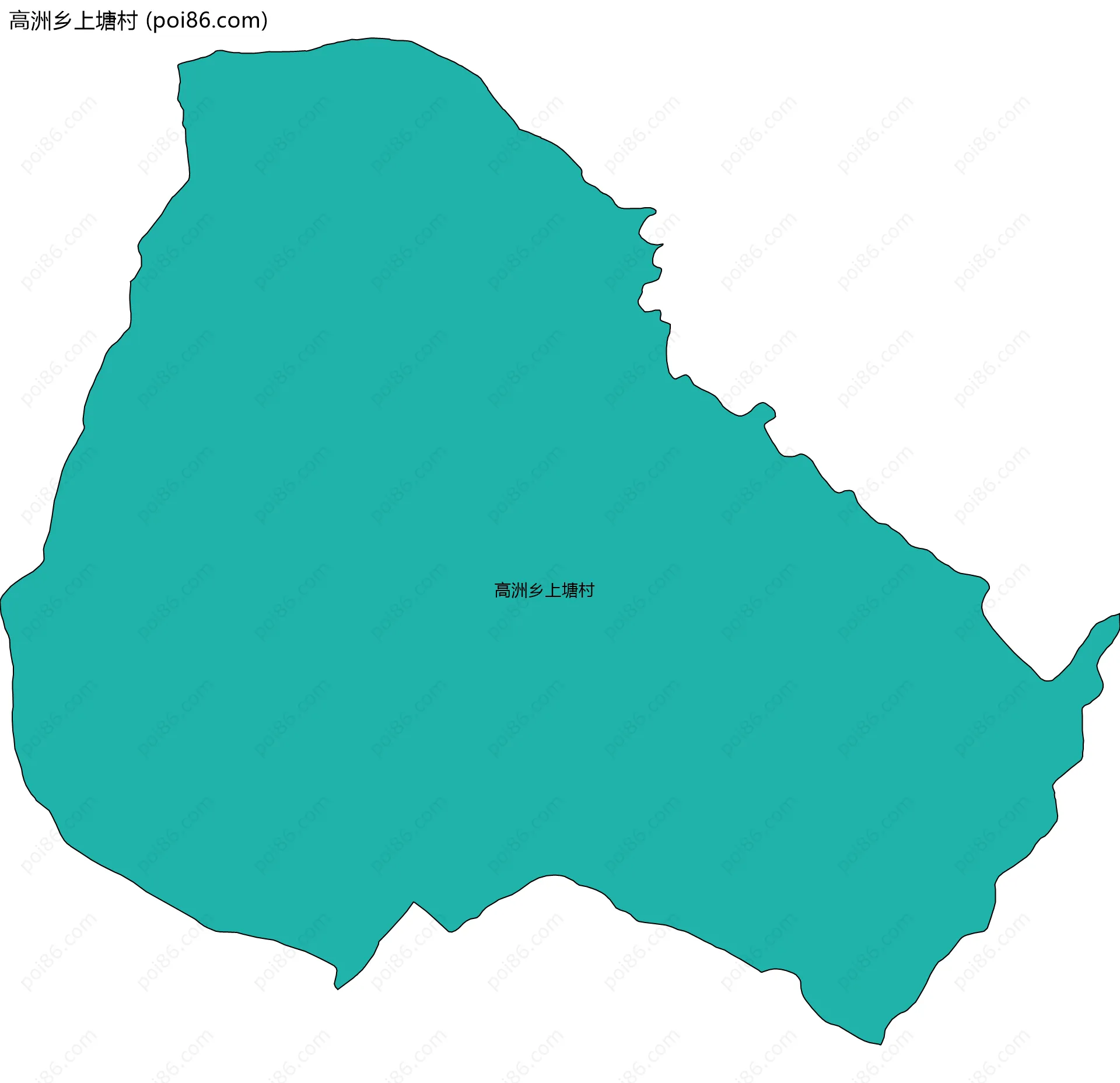 高洲乡上塘村边界地图