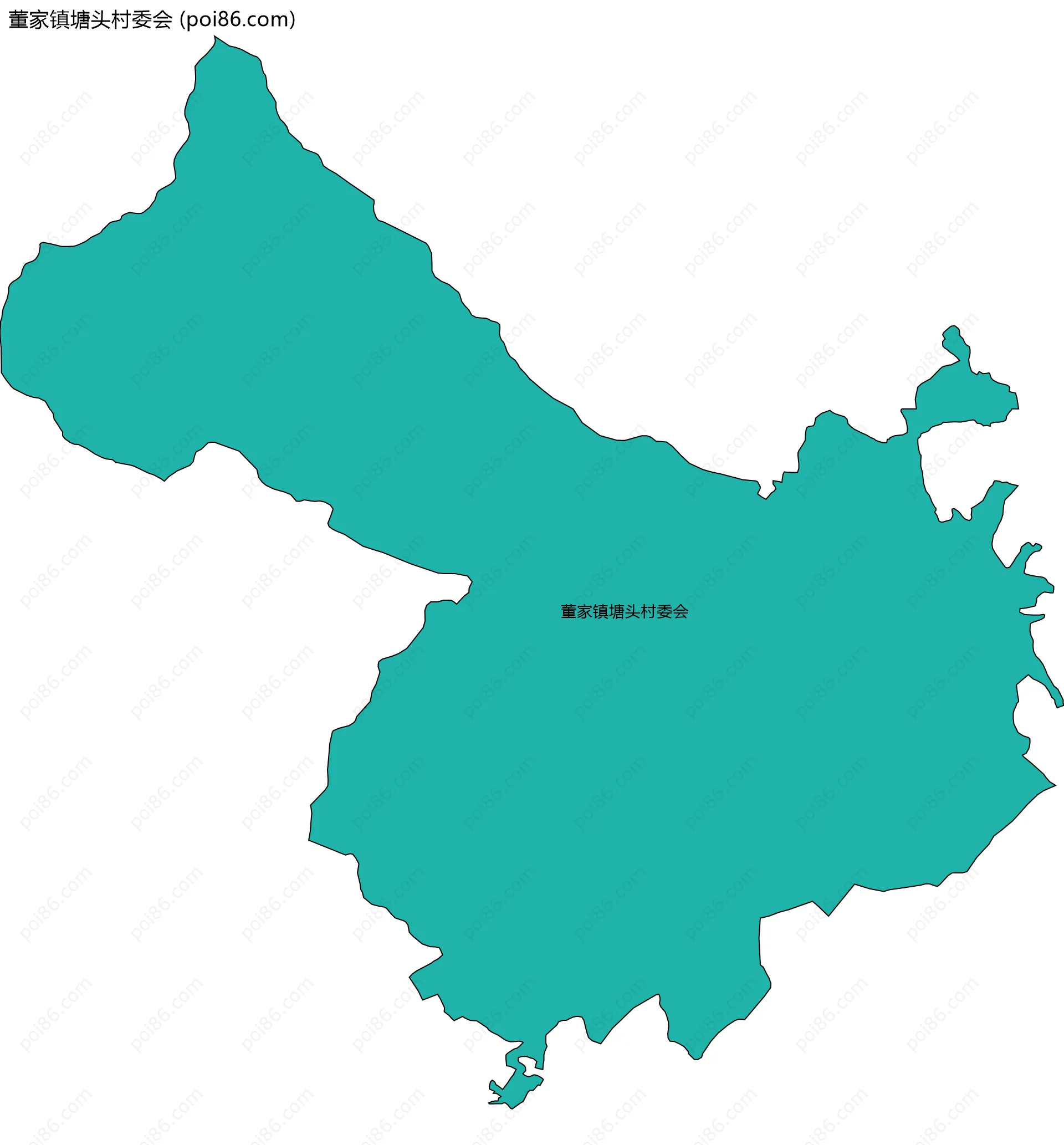 董家镇塘头村委会边界地图