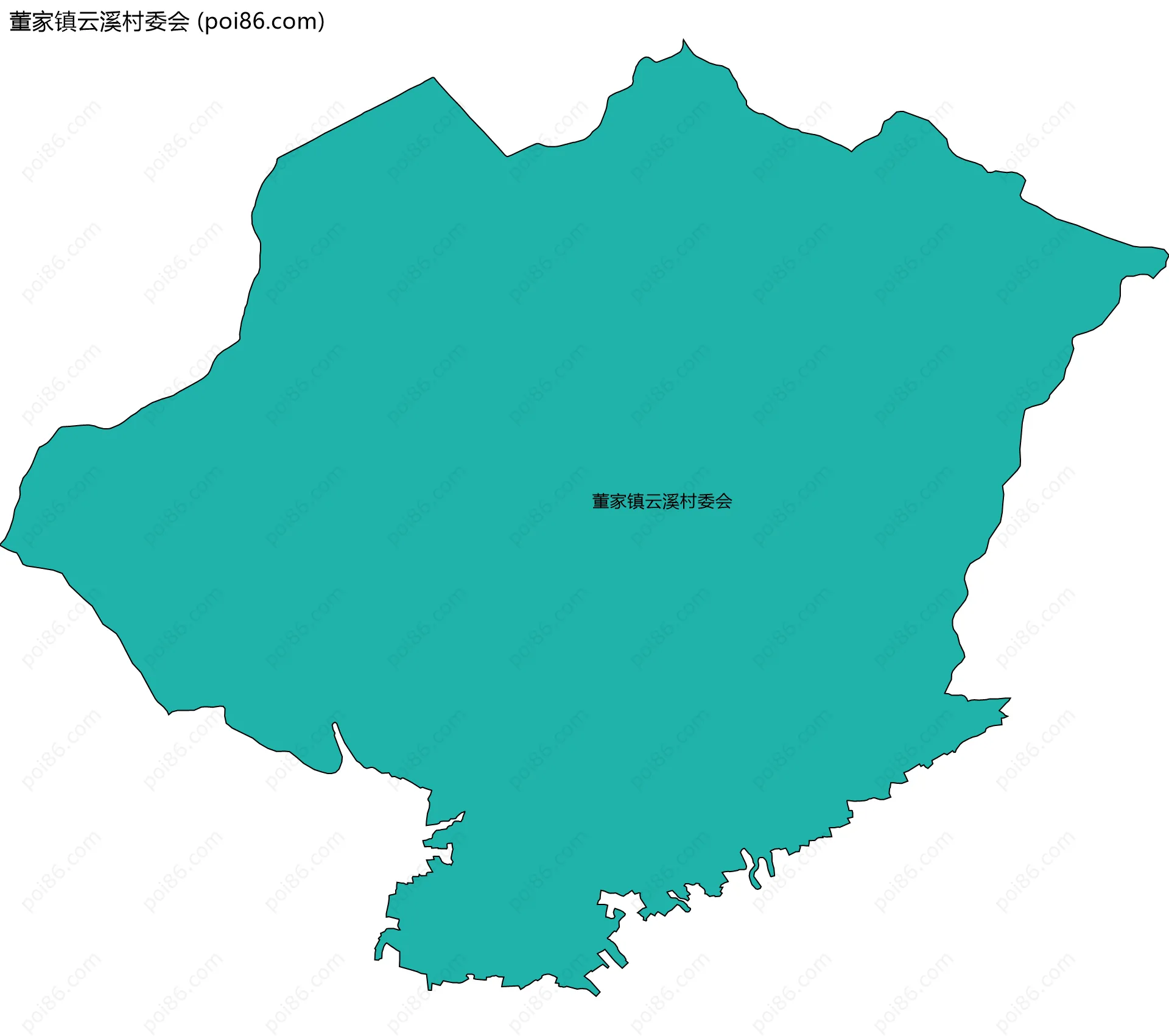 董家镇云溪村委会边界地图