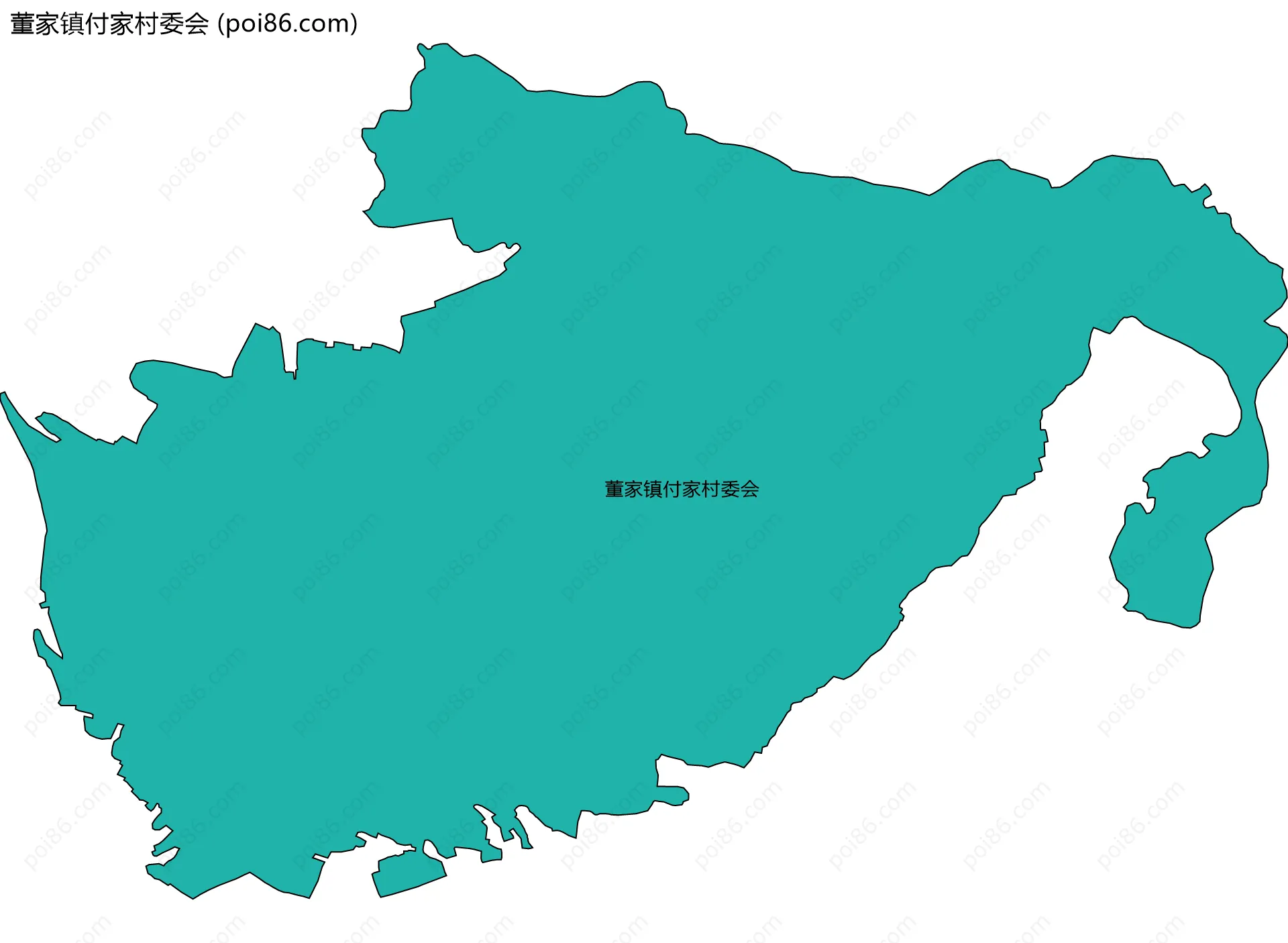 董家镇付家村委会边界地图