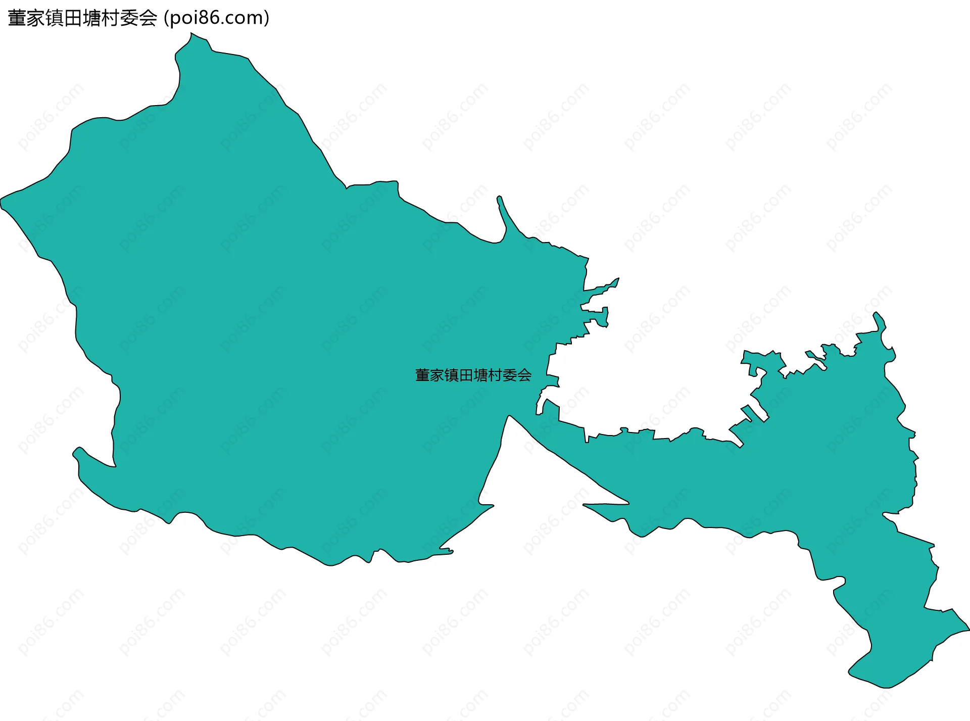 董家镇田塘村委会边界地图