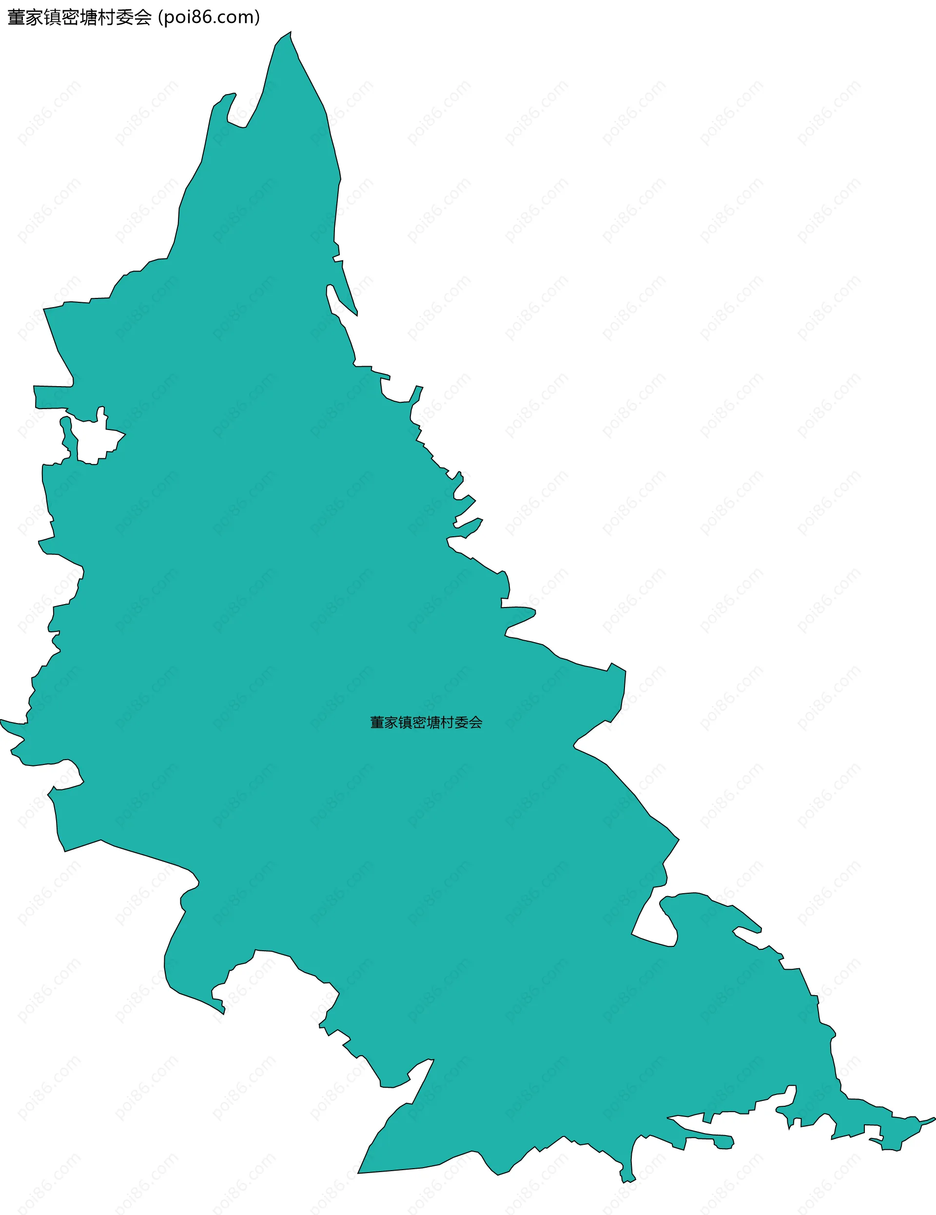 董家镇密塘村委会边界地图