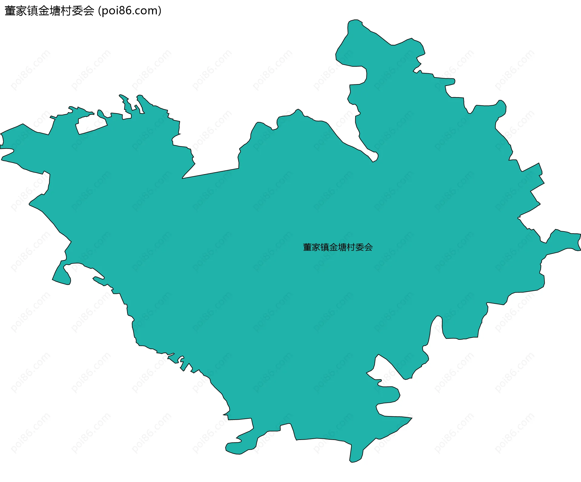 董家镇金塘村委会边界地图