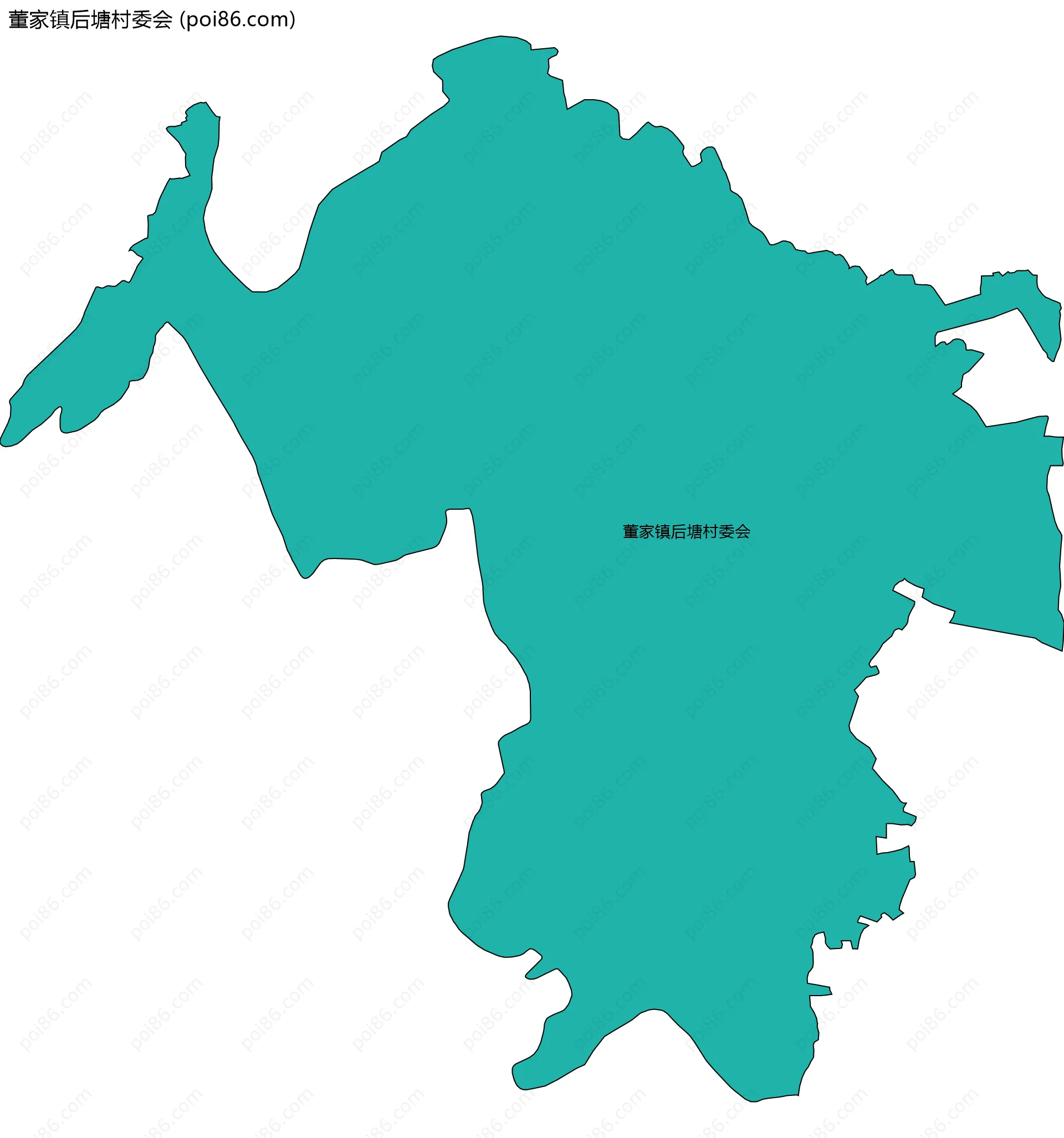 董家镇后塘村委会边界地图