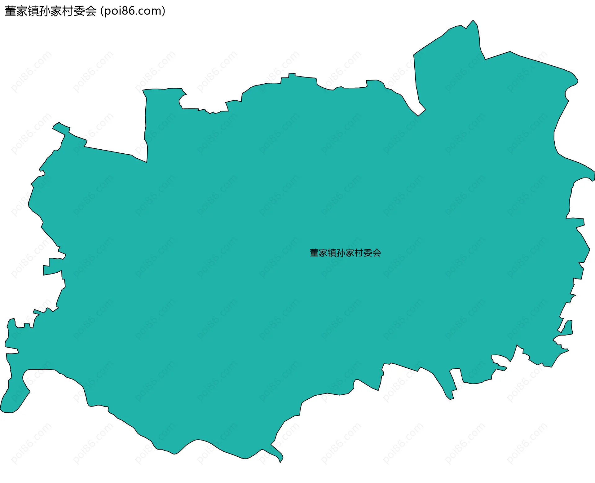 董家镇孙家村委会边界地图