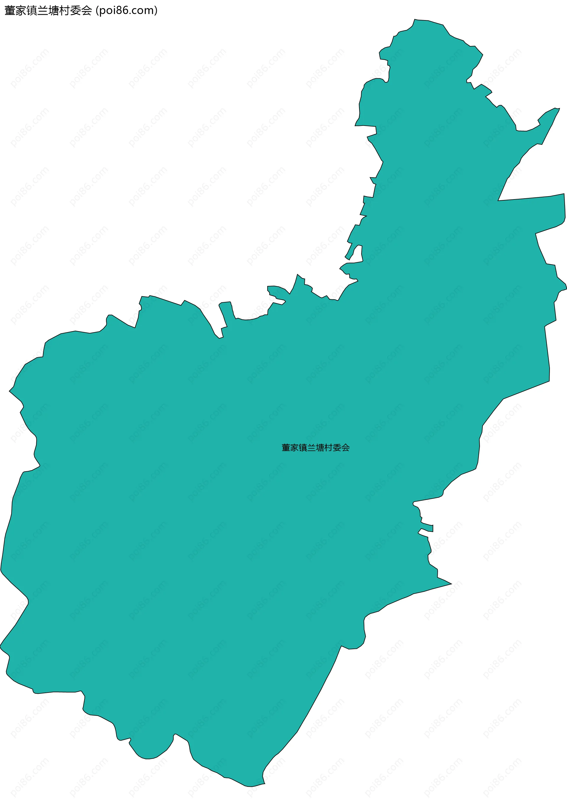董家镇兰塘村委会边界地图