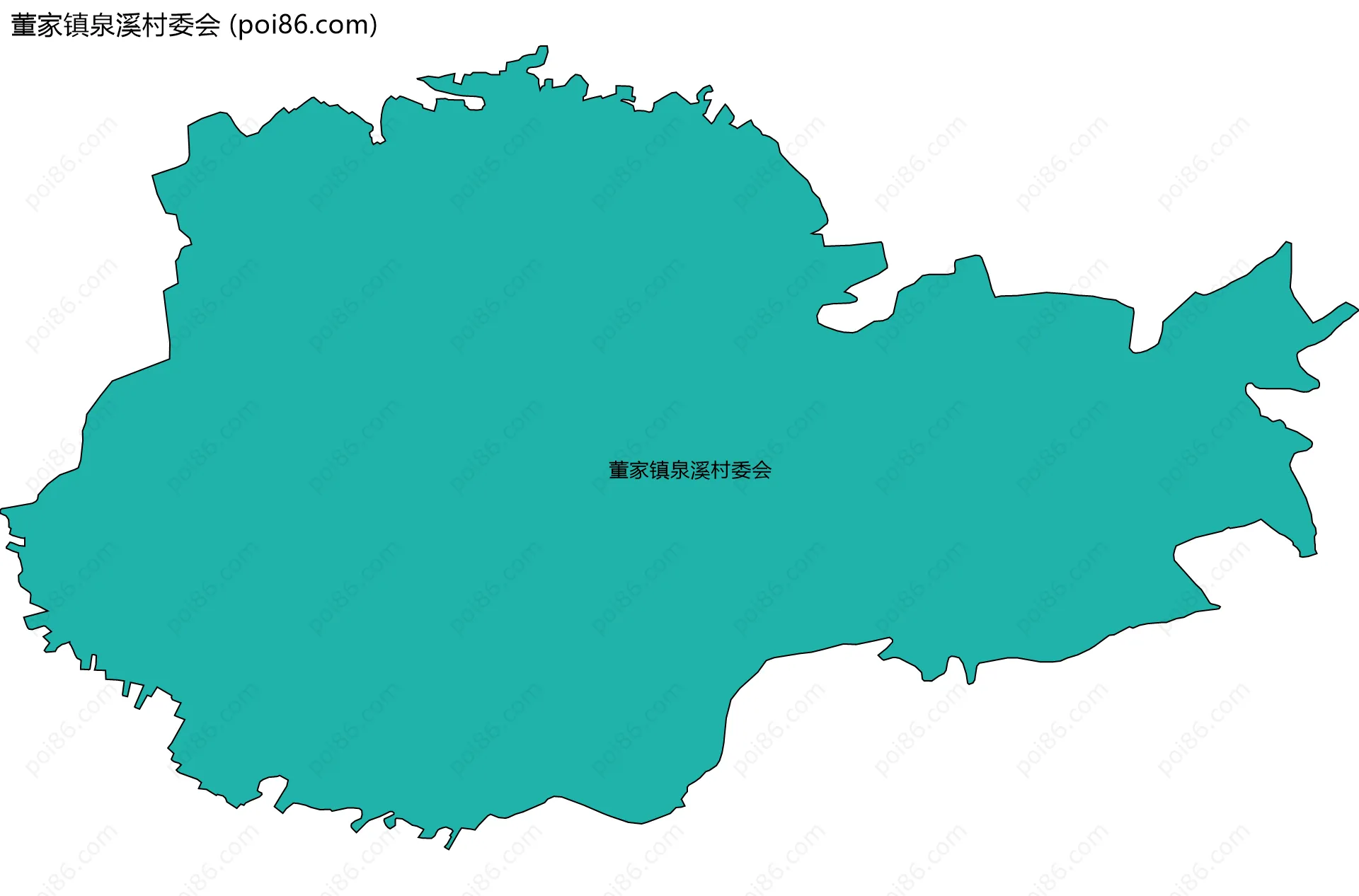 董家镇泉溪村委会边界地图