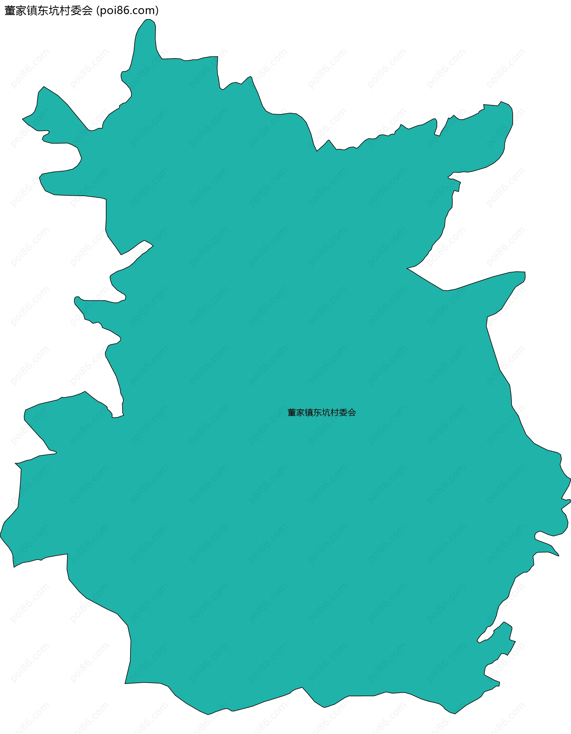 董家镇东坑村委会边界地图