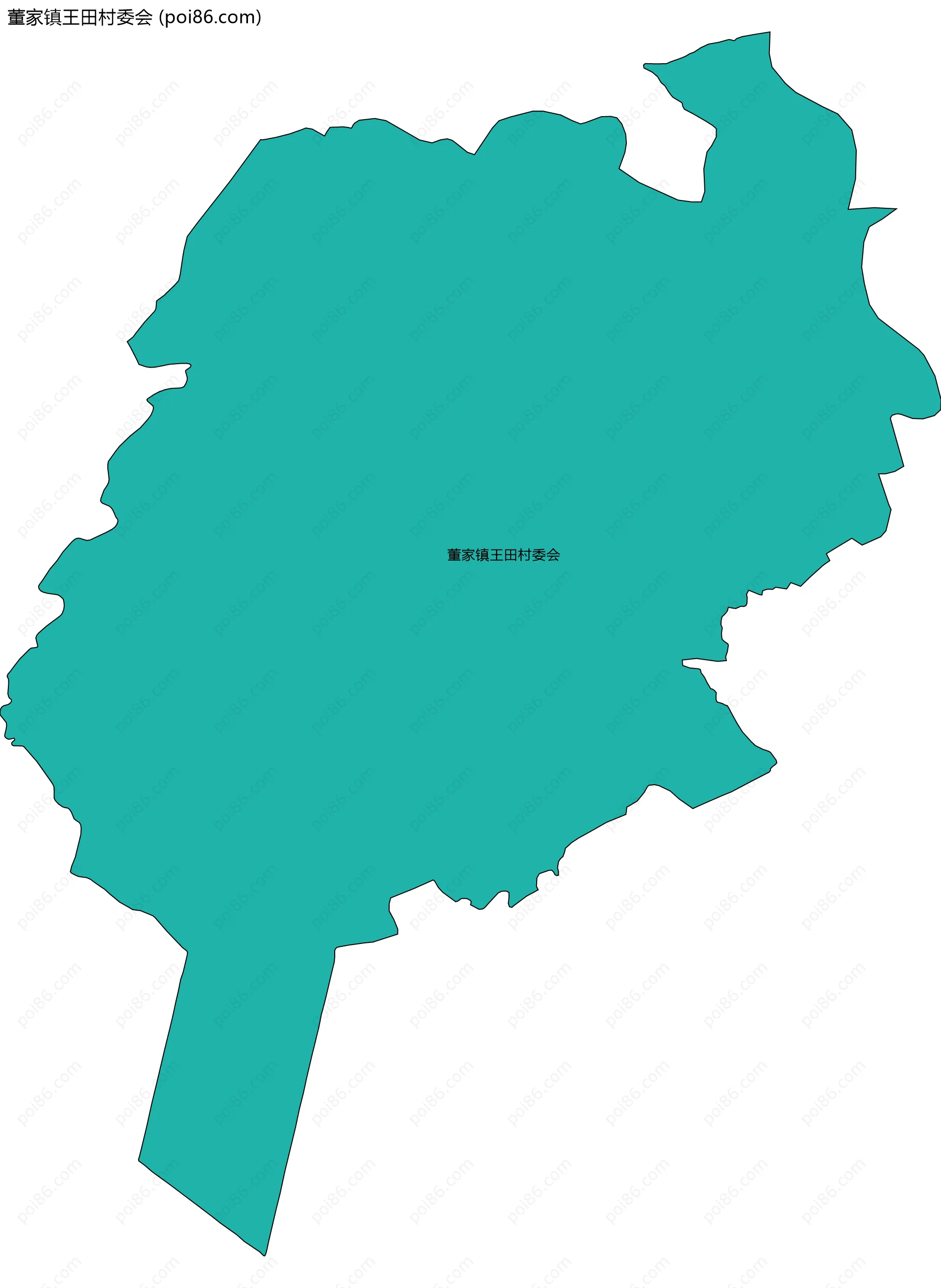 董家镇王田村委会边界地图