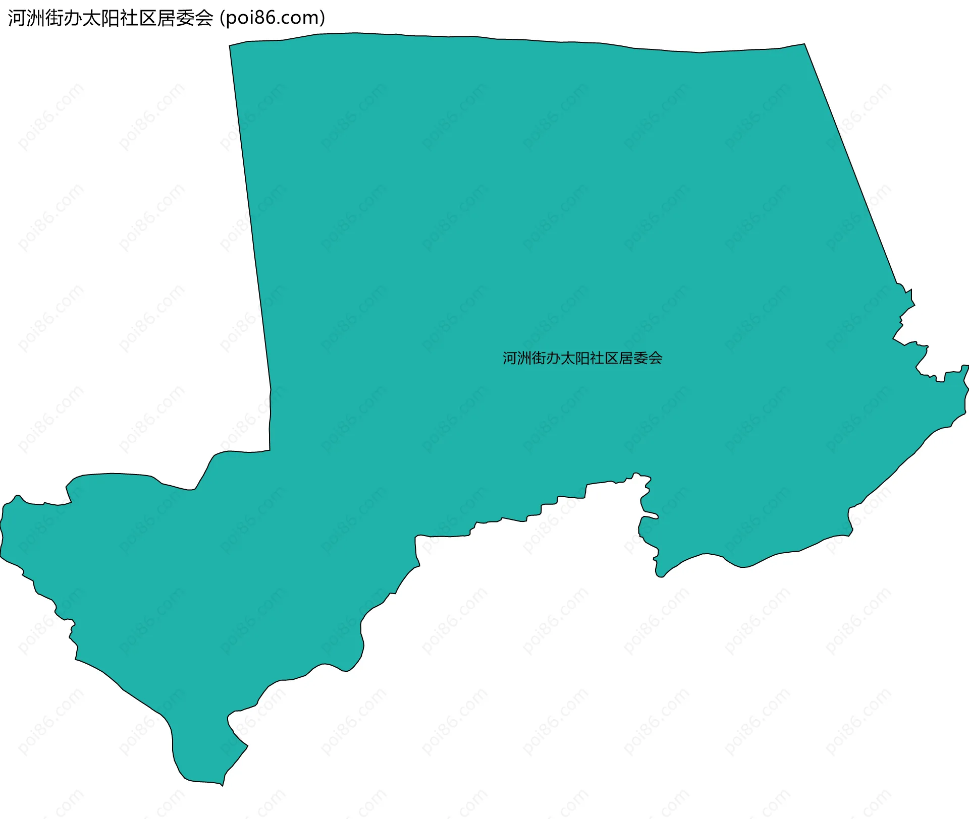 河洲街办太阳社区居委会边界地图