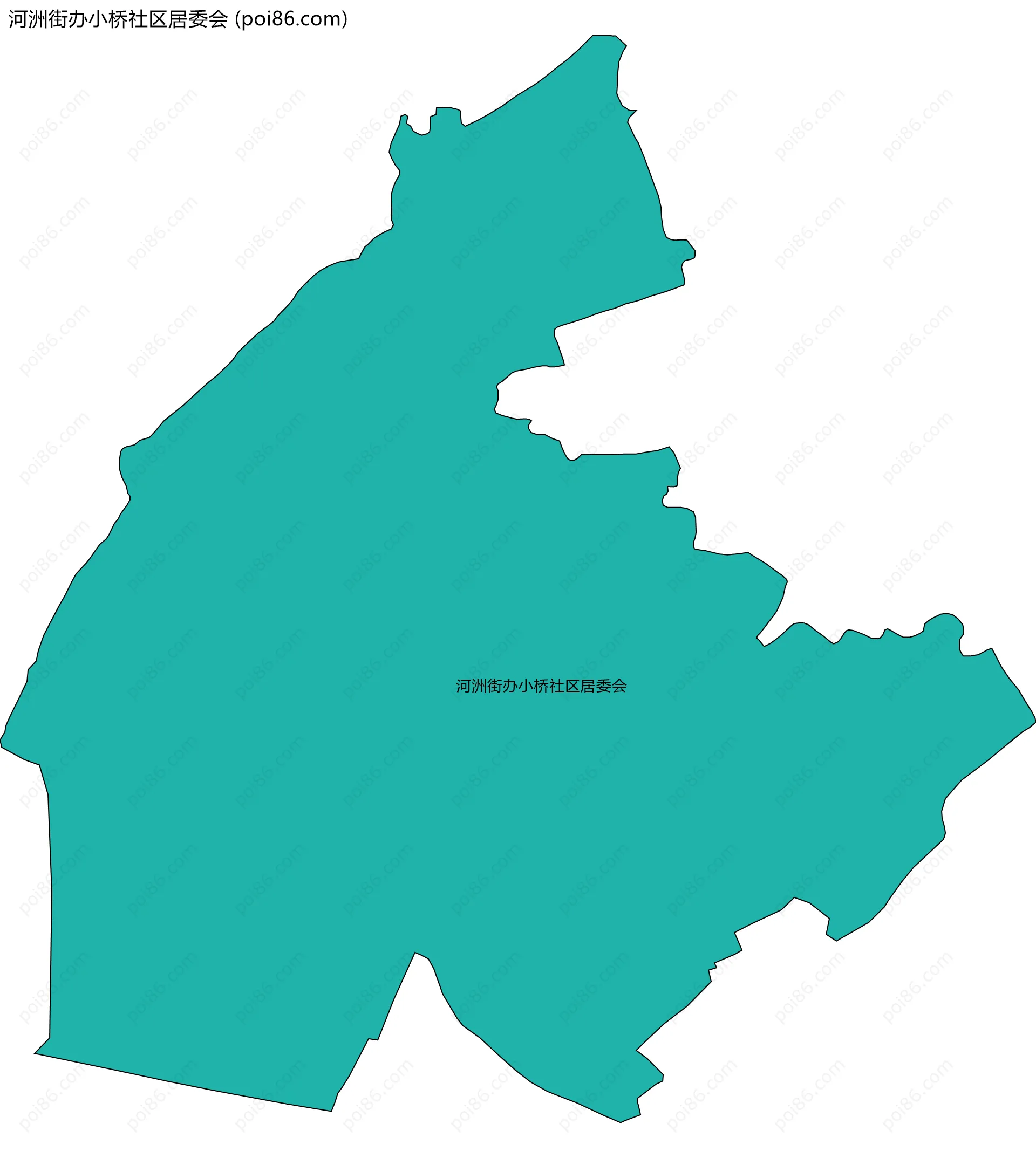 河洲街办小桥社区居委会边界地图