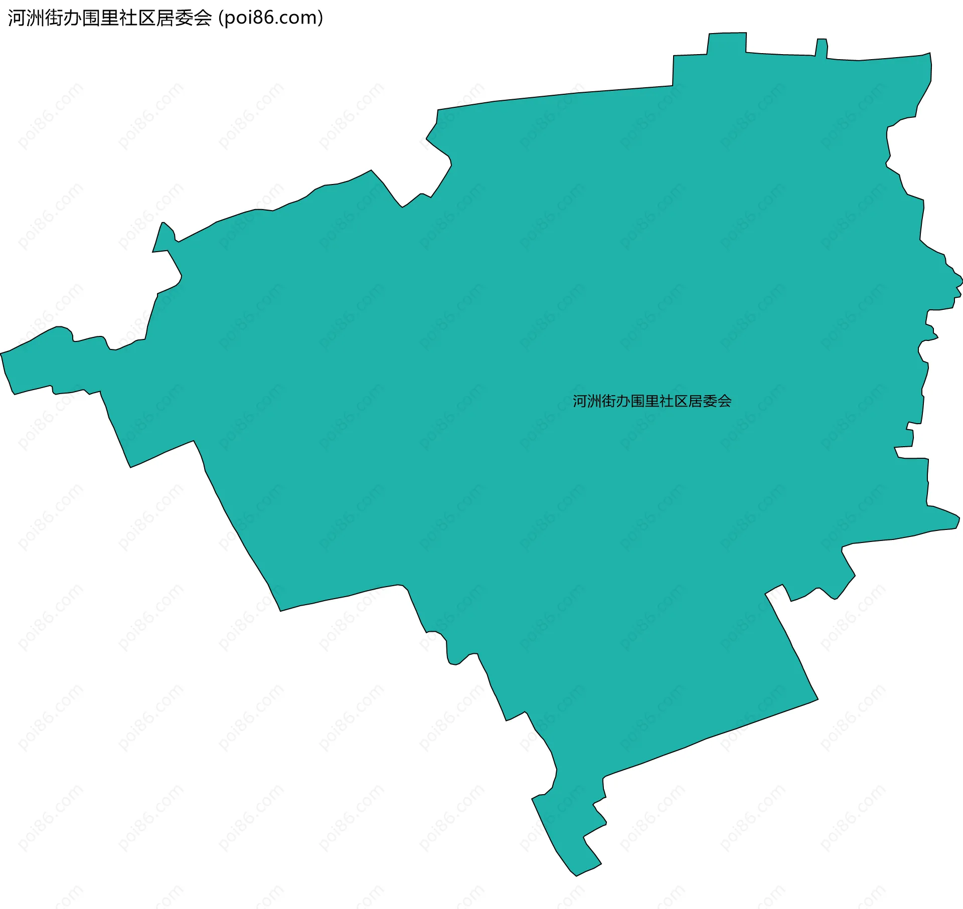 河洲街办围里社区居委会边界地图