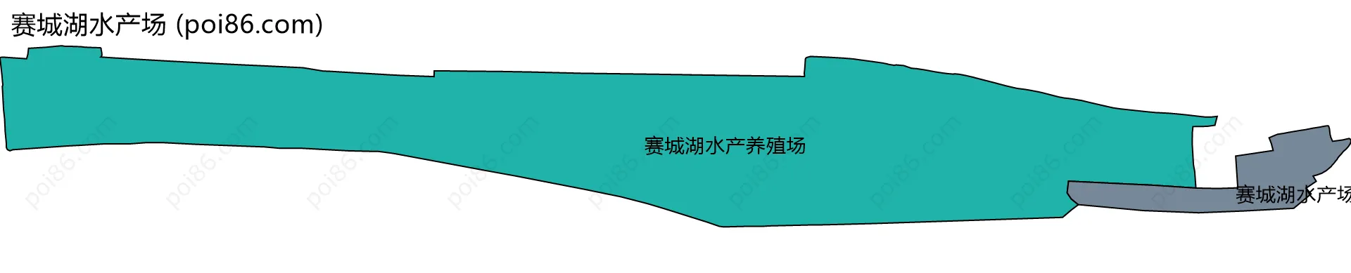 赛城湖水产场边界地图(五级行政区划)