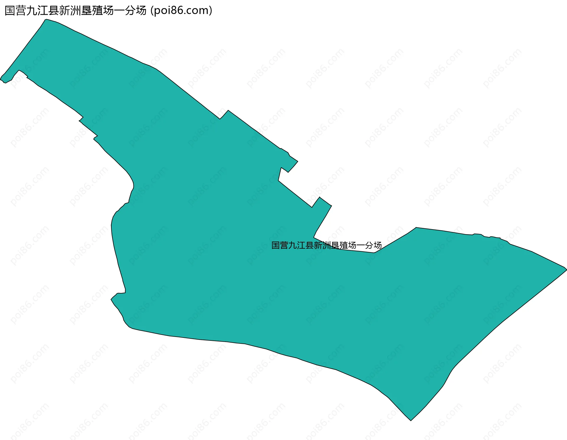 国营九江县新洲垦殖场一分场边界地图