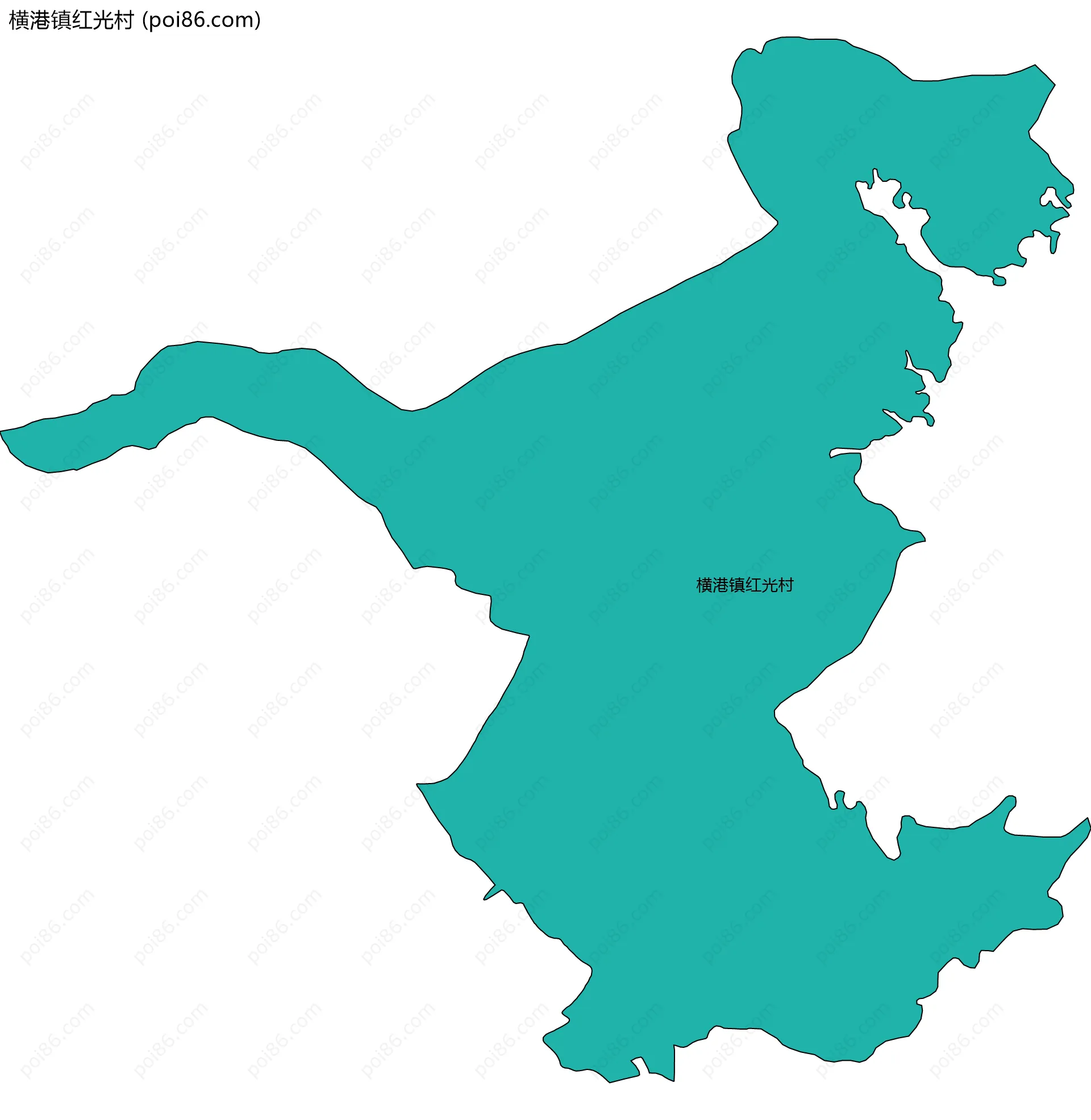横港镇红光村边界地图