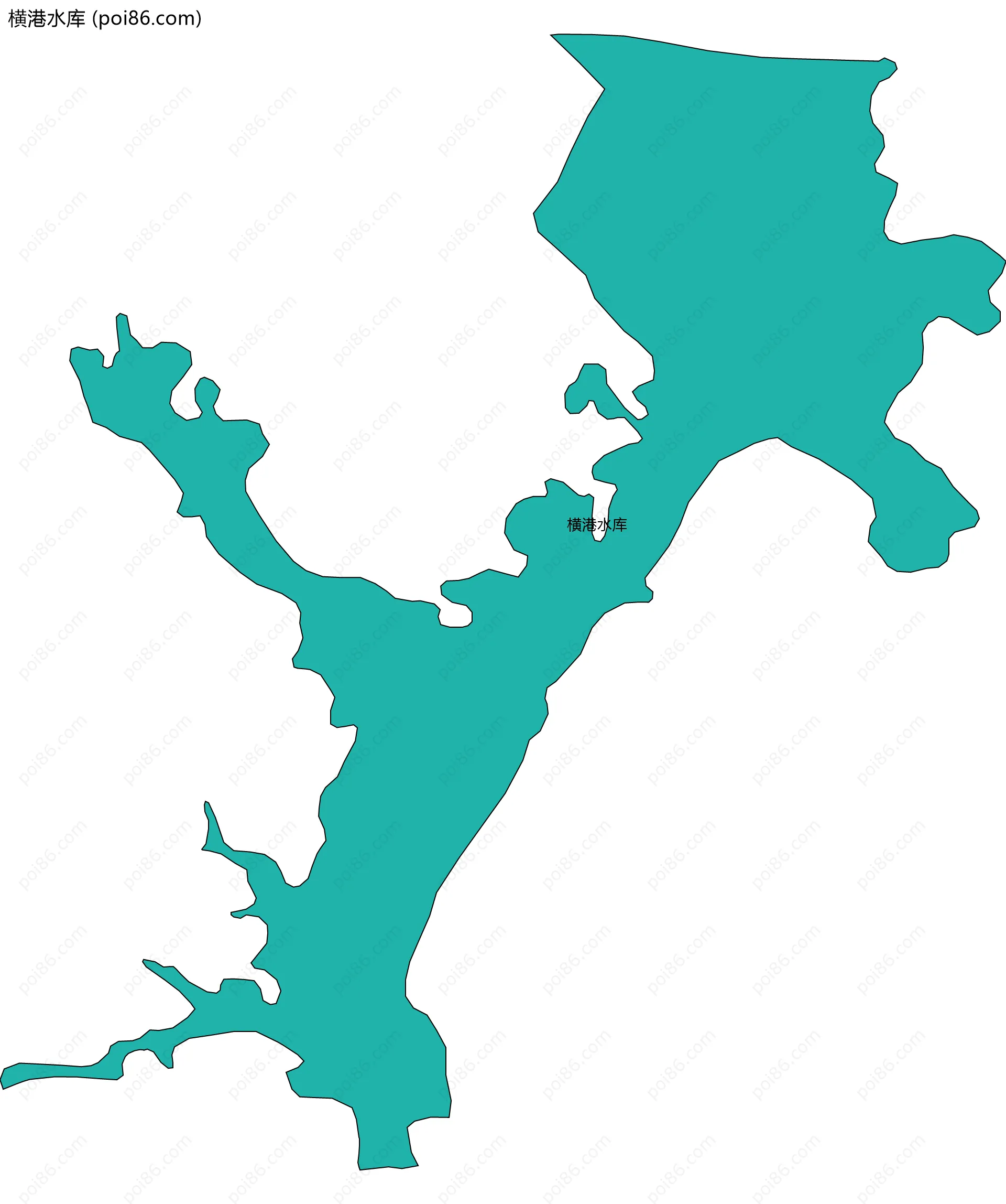 横港水库边界地图