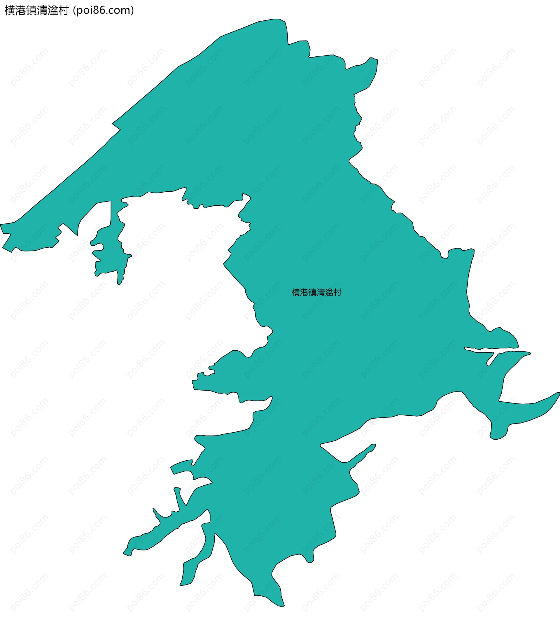 横港镇清湓村边界地图
