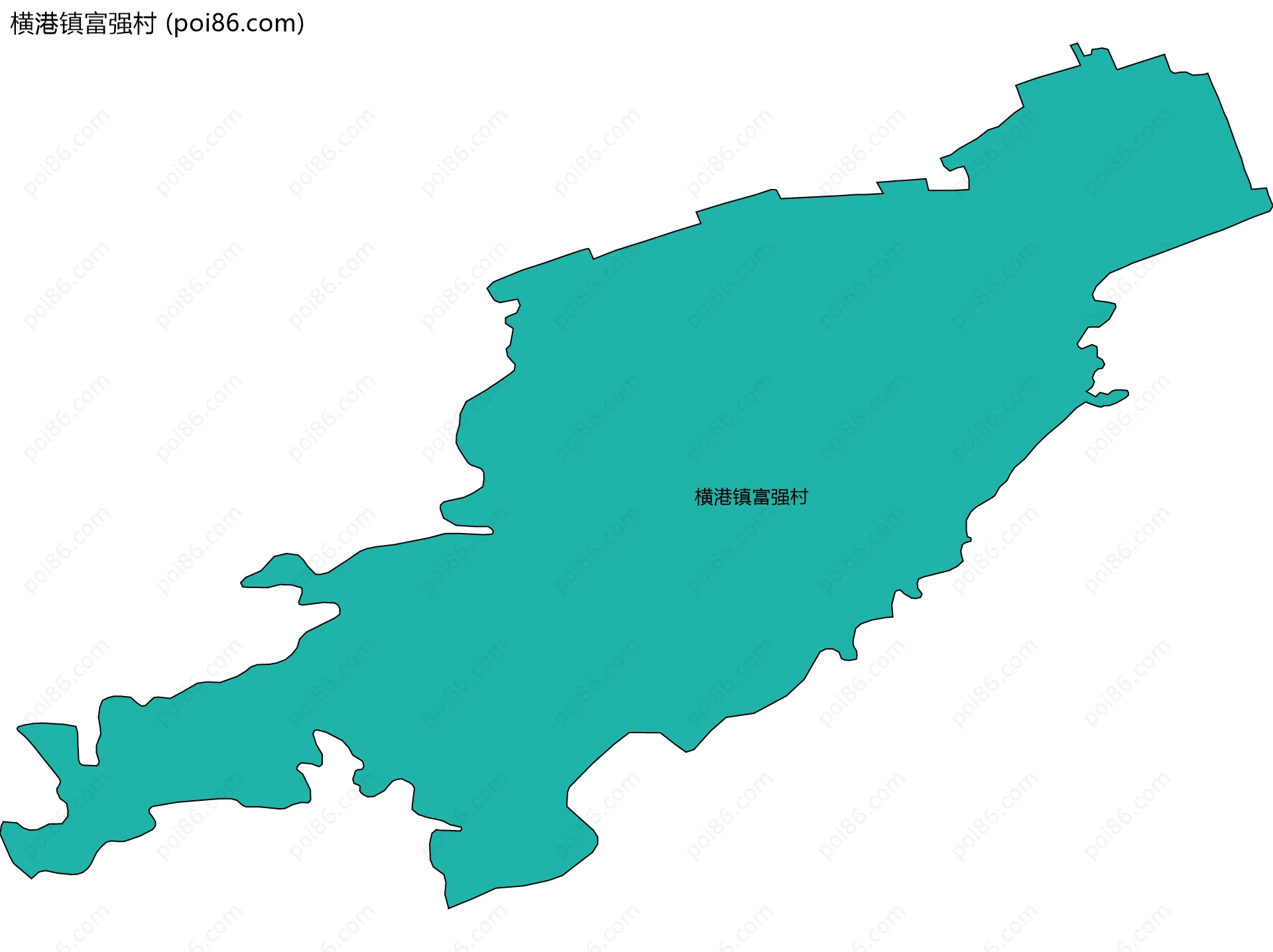 横港镇富强村边界地图