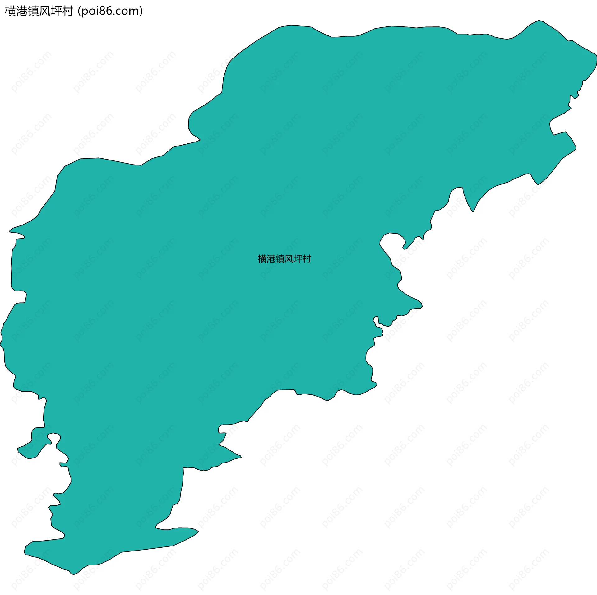 横港镇风坪村边界地图