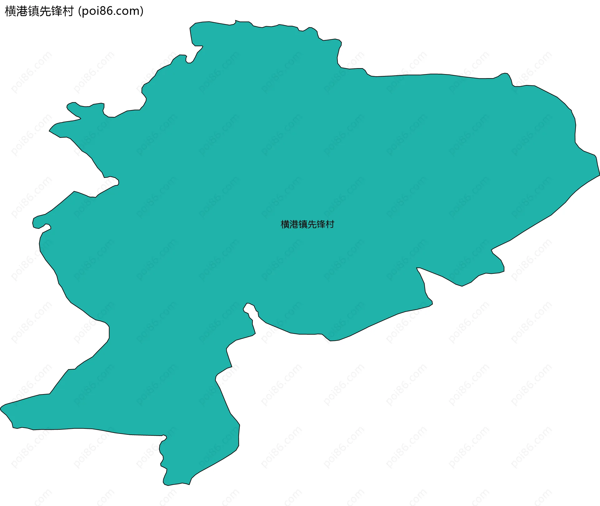 横港镇先锋村边界地图