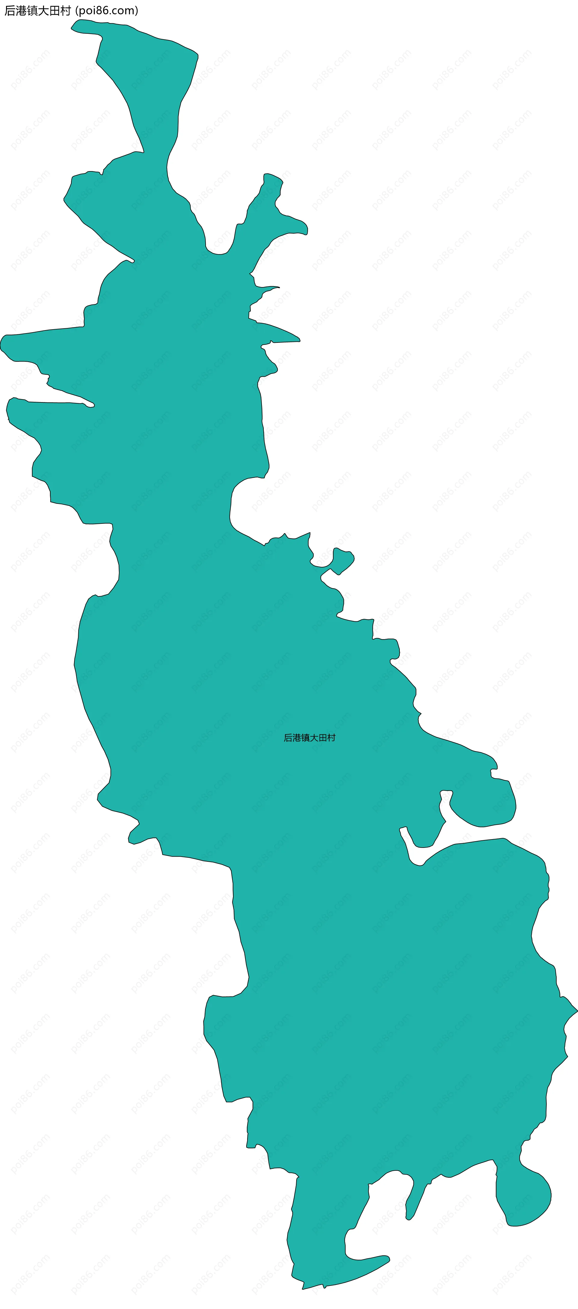 后港镇大田村边界地图