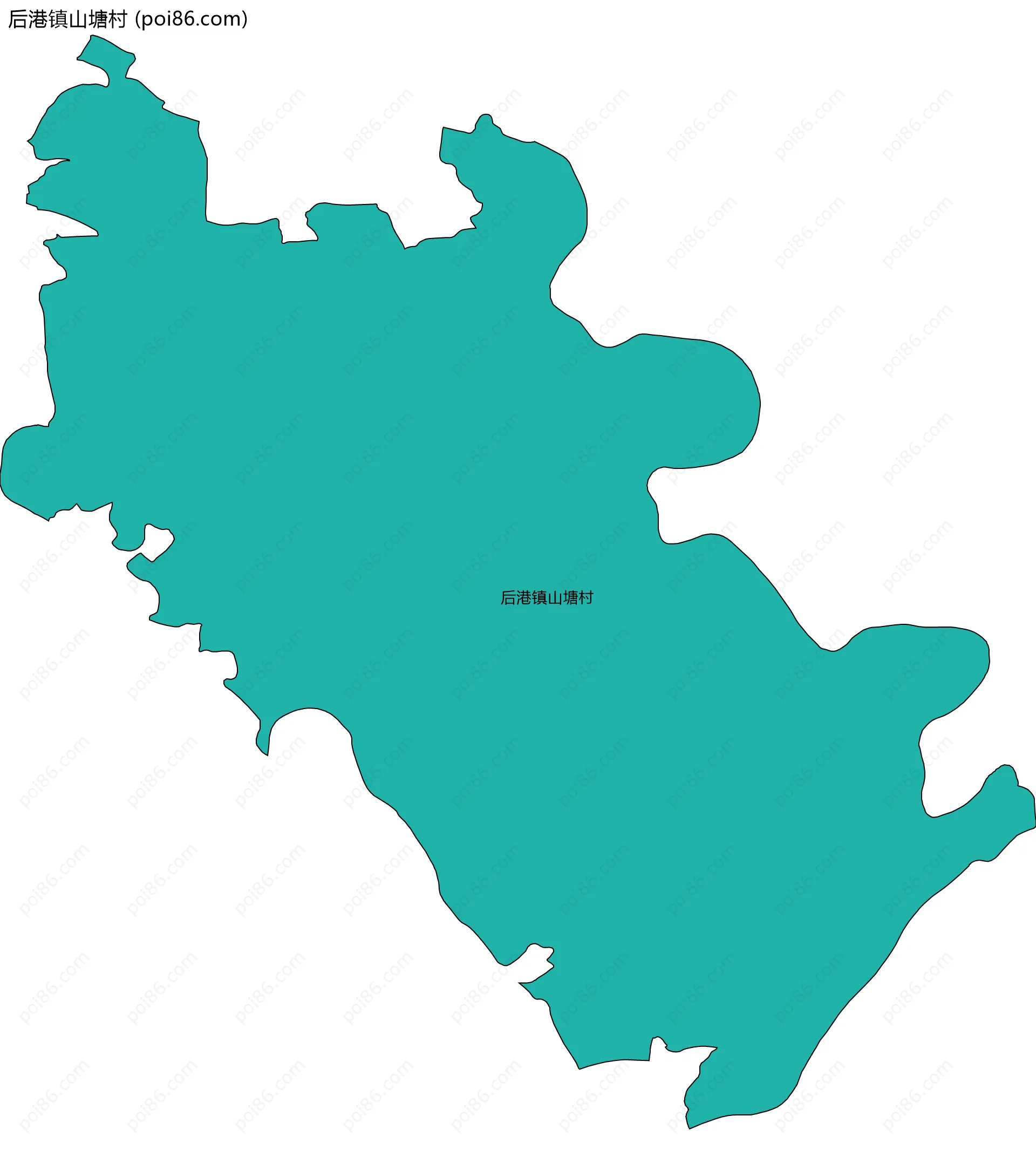 后港镇山塘村边界地图