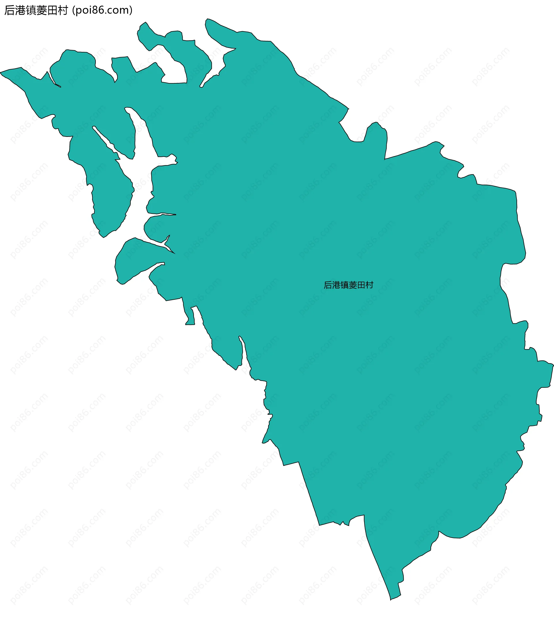 后港镇菱田村边界地图