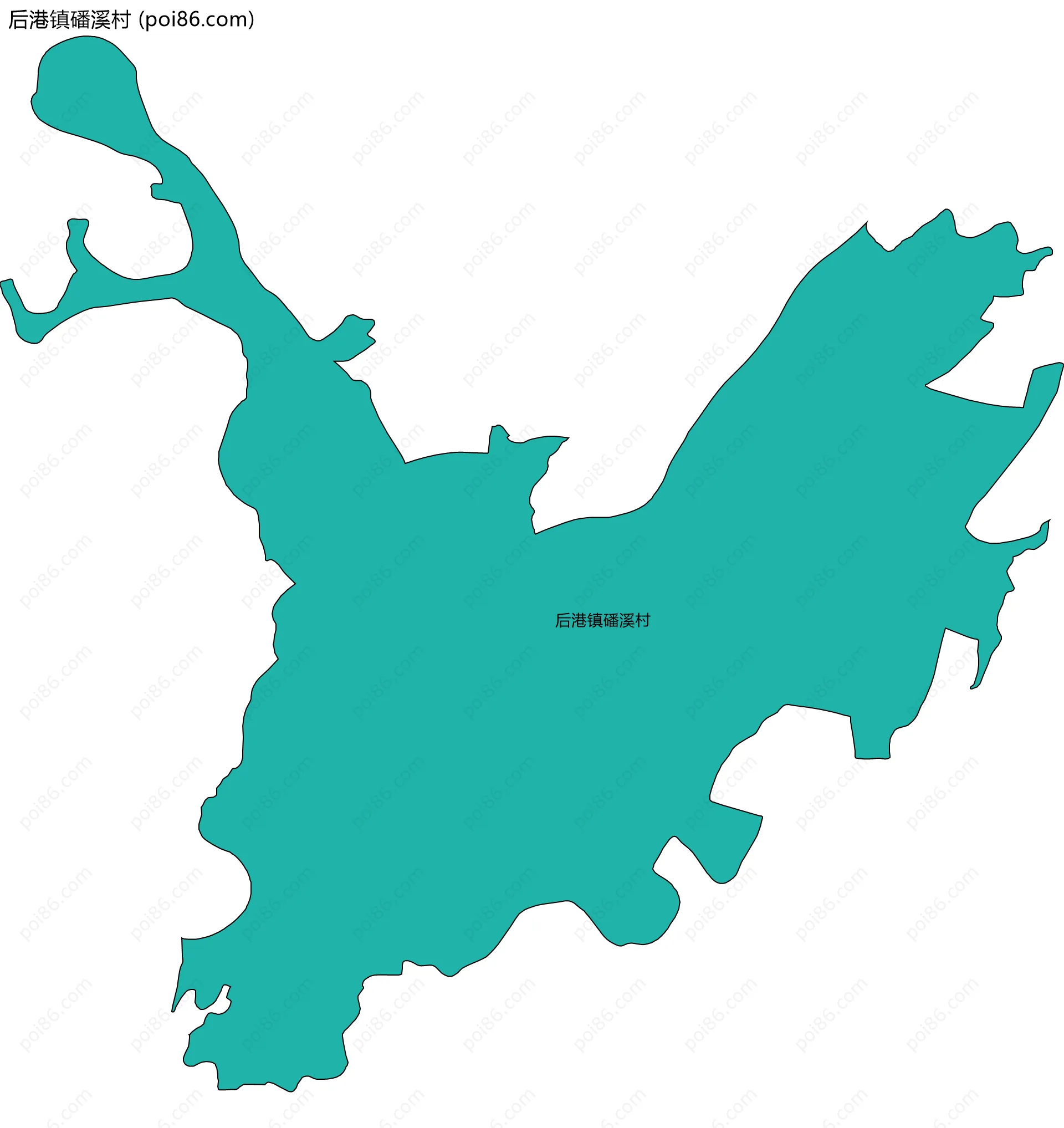 后港镇磻溪村边界地图