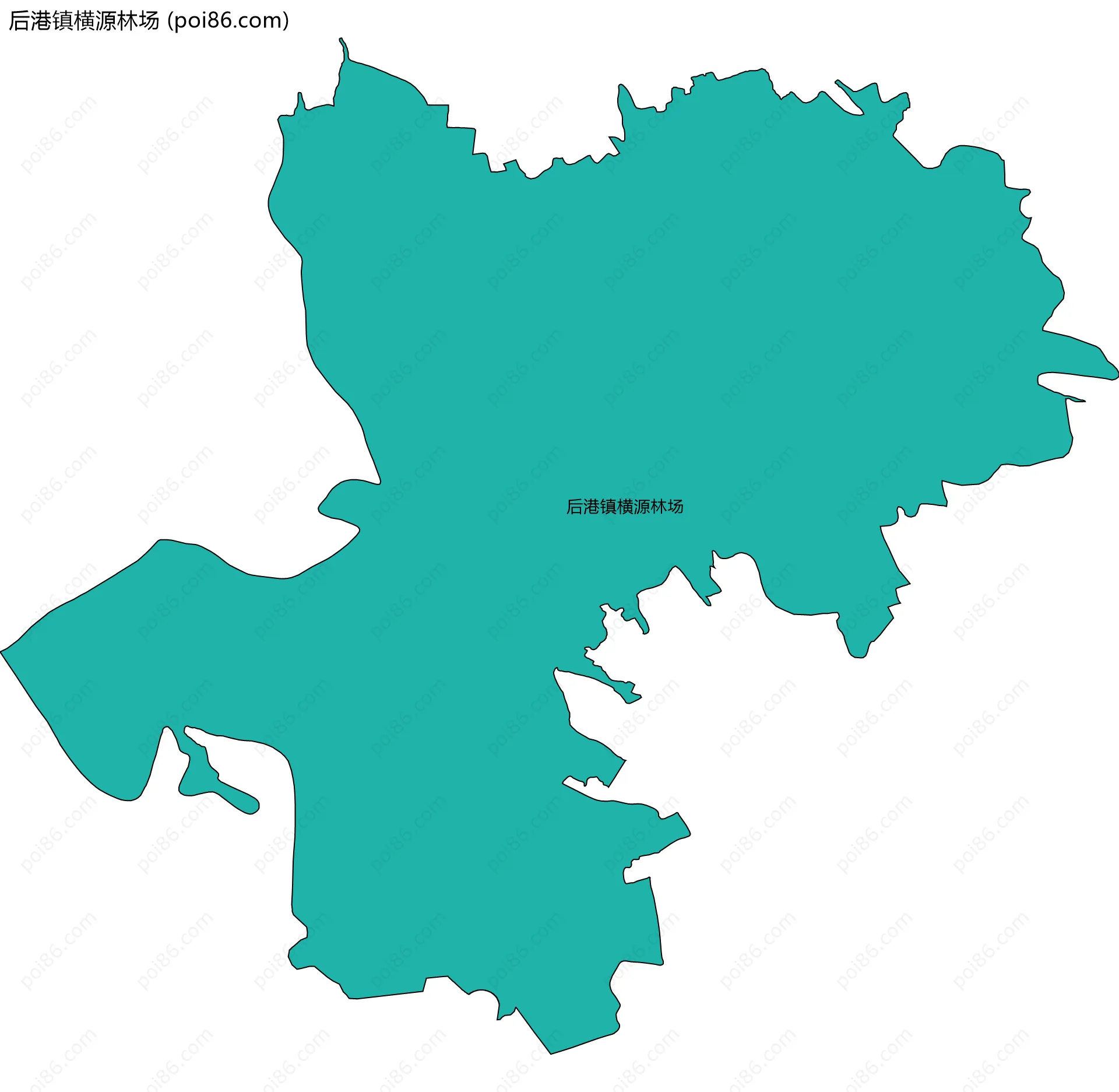 后港镇横源林场边界地图
