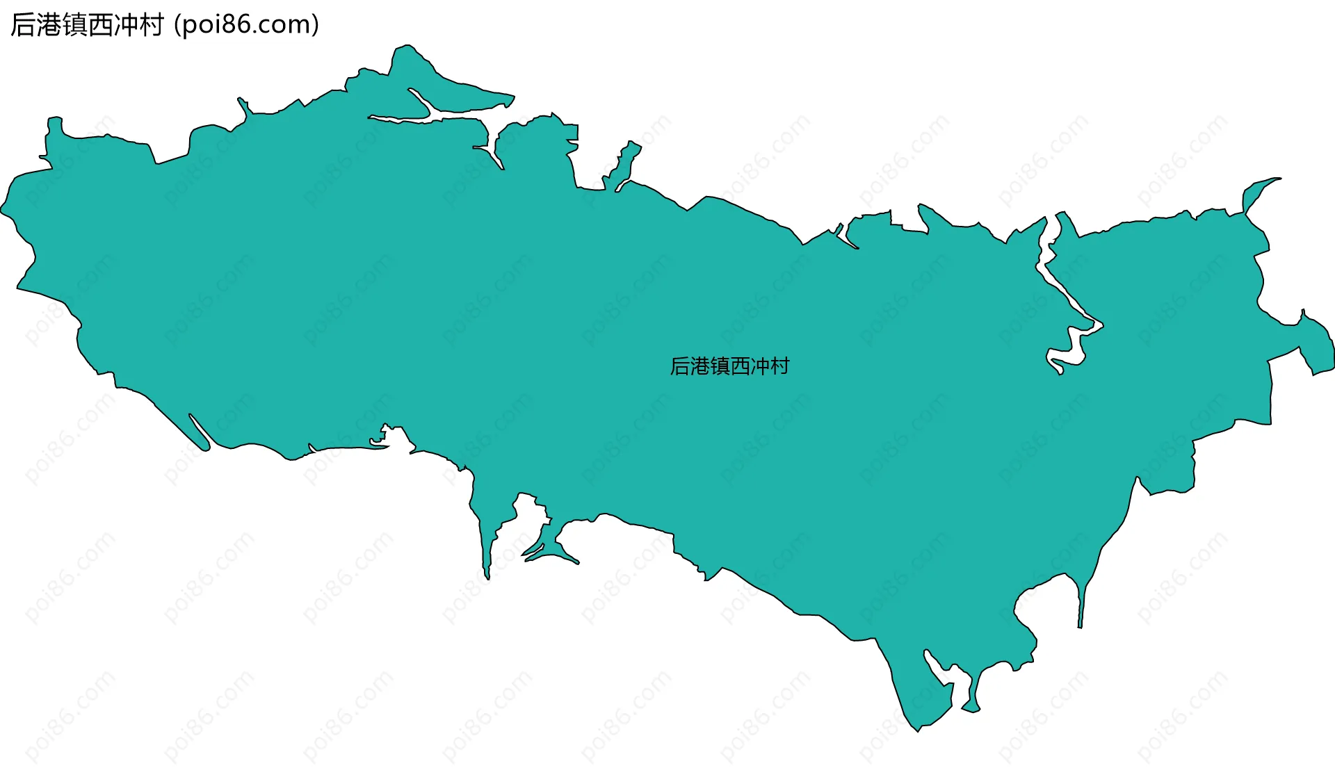 后港镇西冲村边界地图
