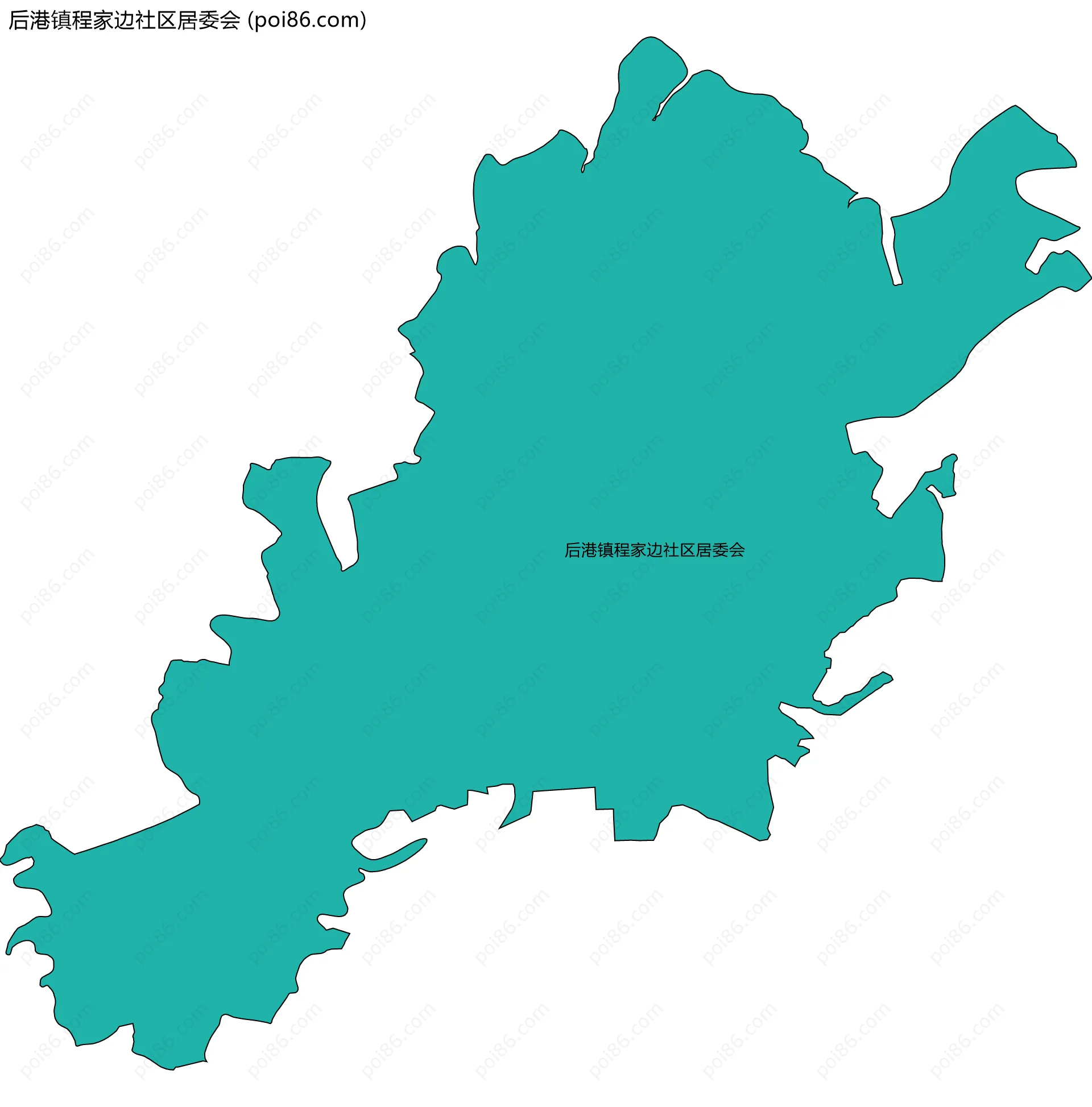 后港镇程家边社区居委会边界地图
