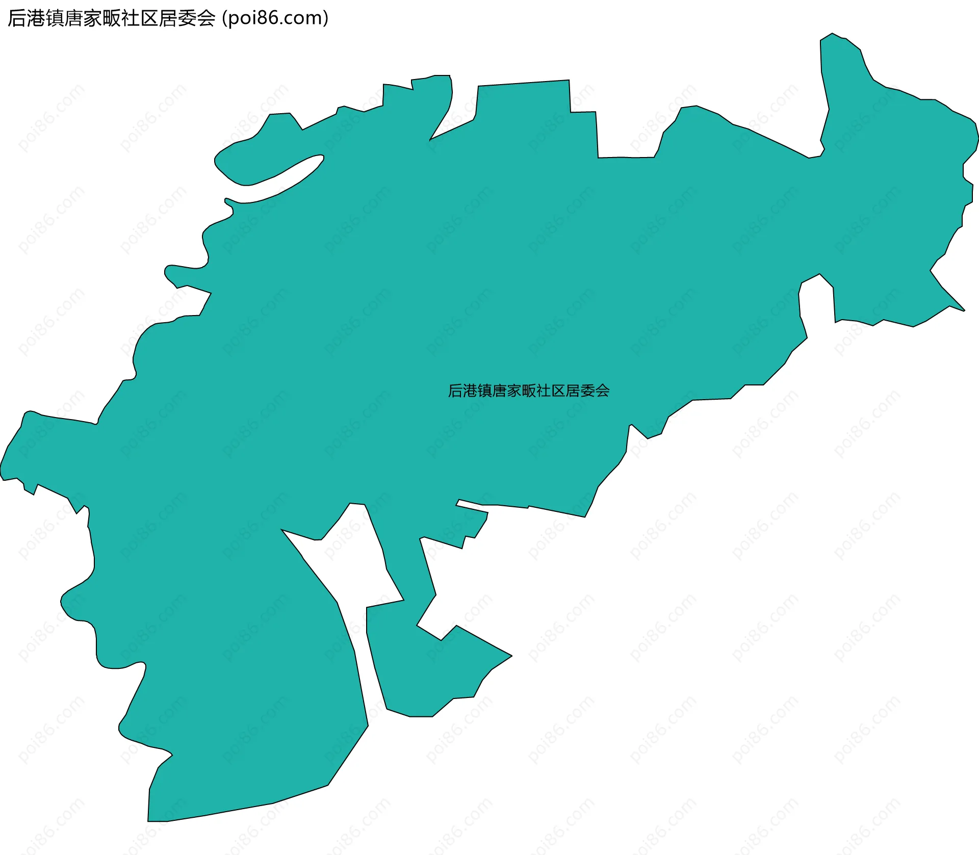 后港镇唐家畈社区居委会边界地图