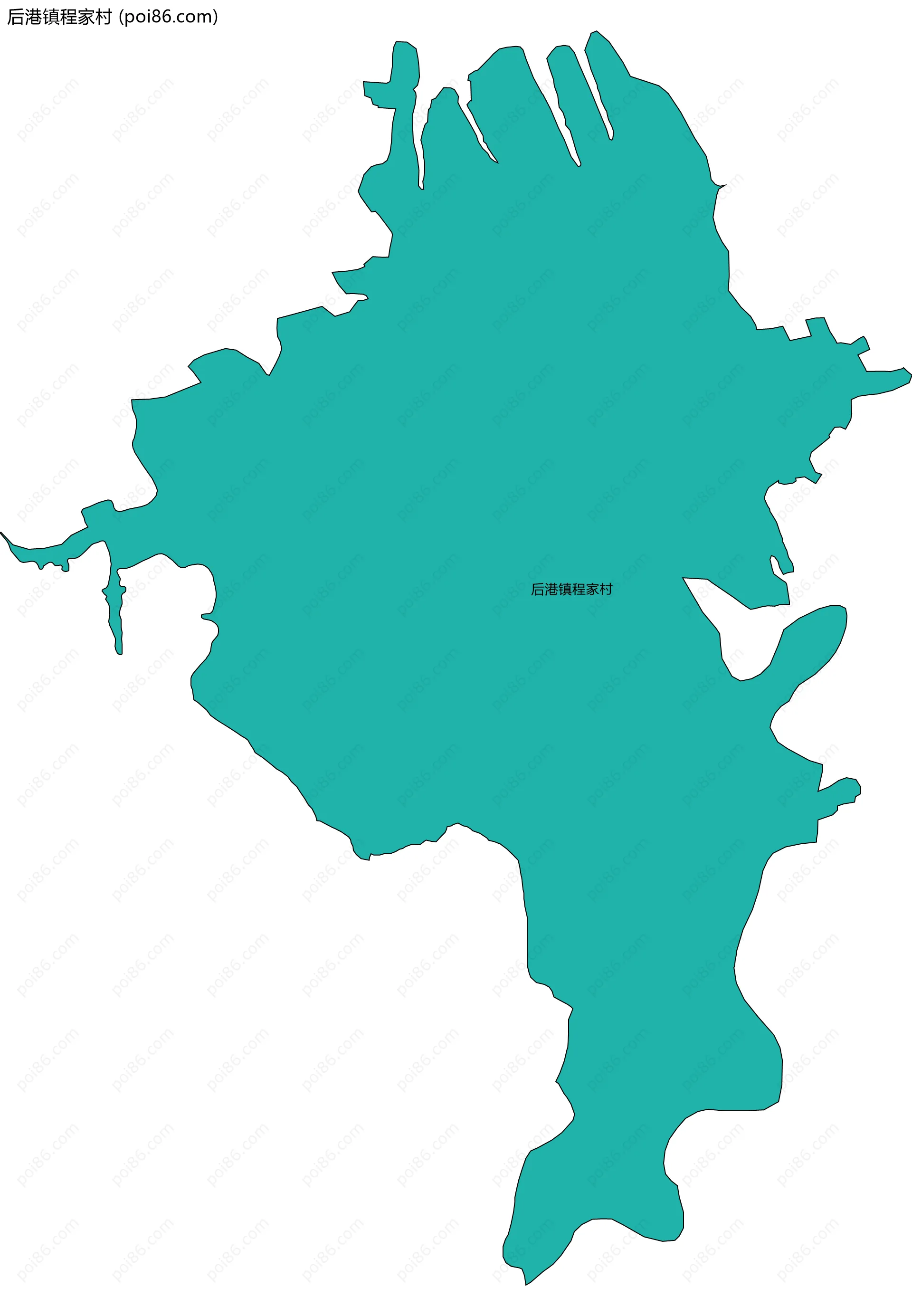 后港镇程家村边界地图