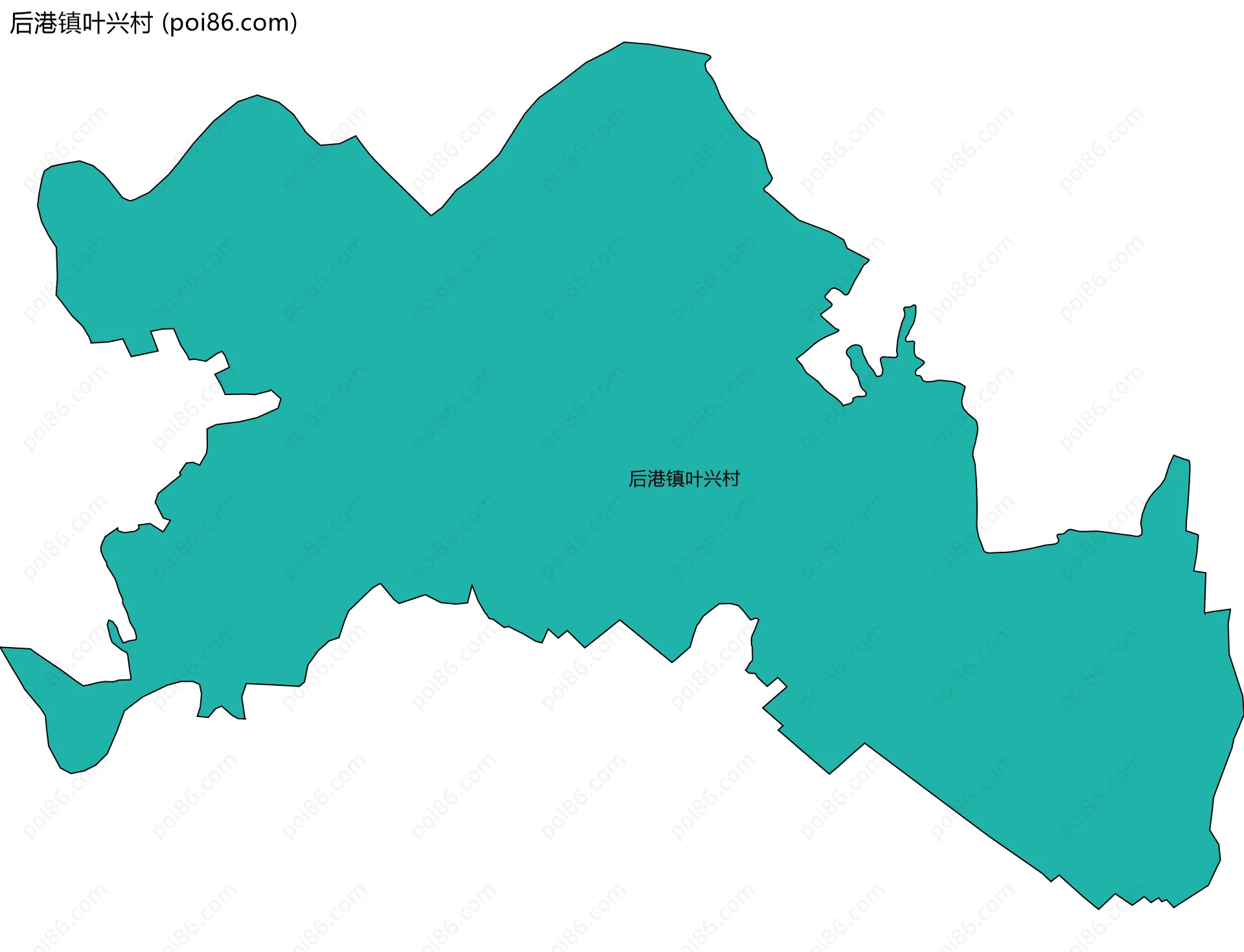 后港镇叶兴村边界地图