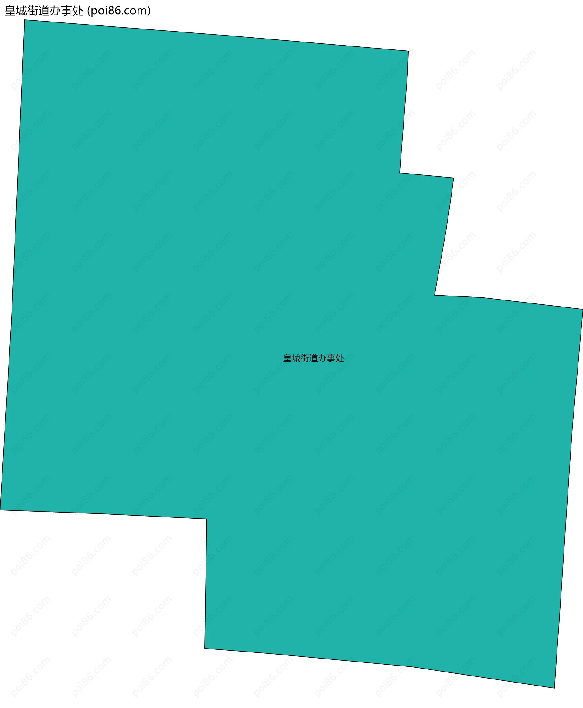 皇城街道办事处边界地图