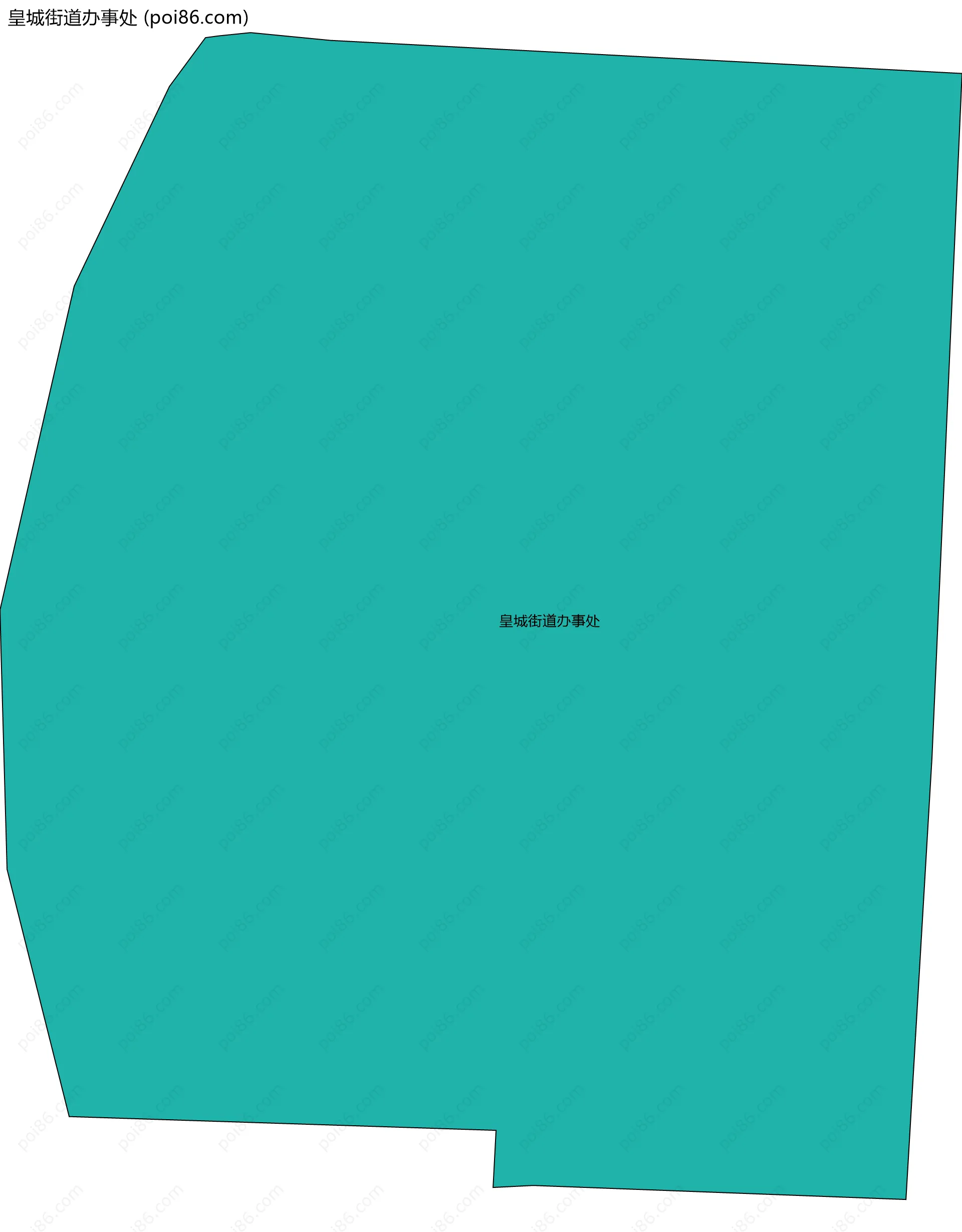 皇城街道办事处边界地图