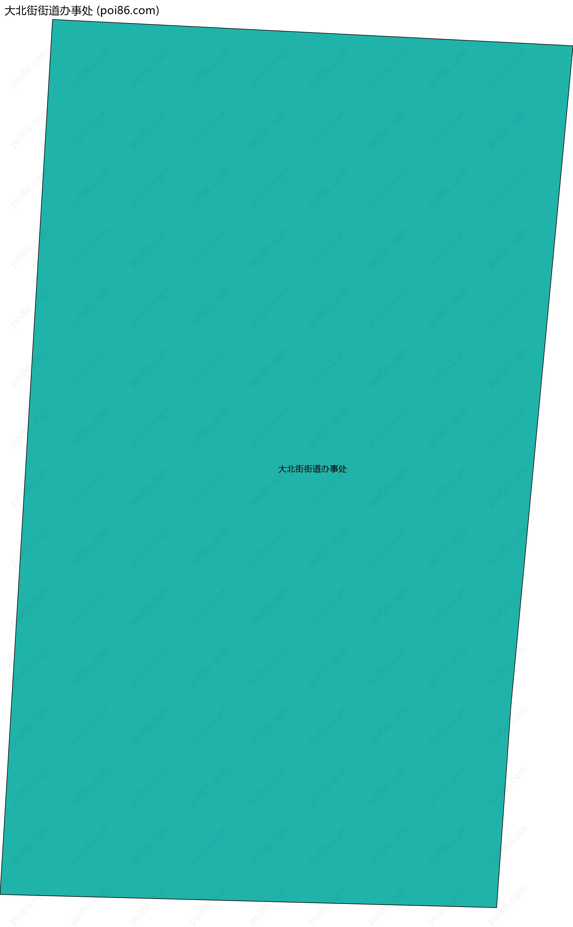 大北街街道办事处边界地图