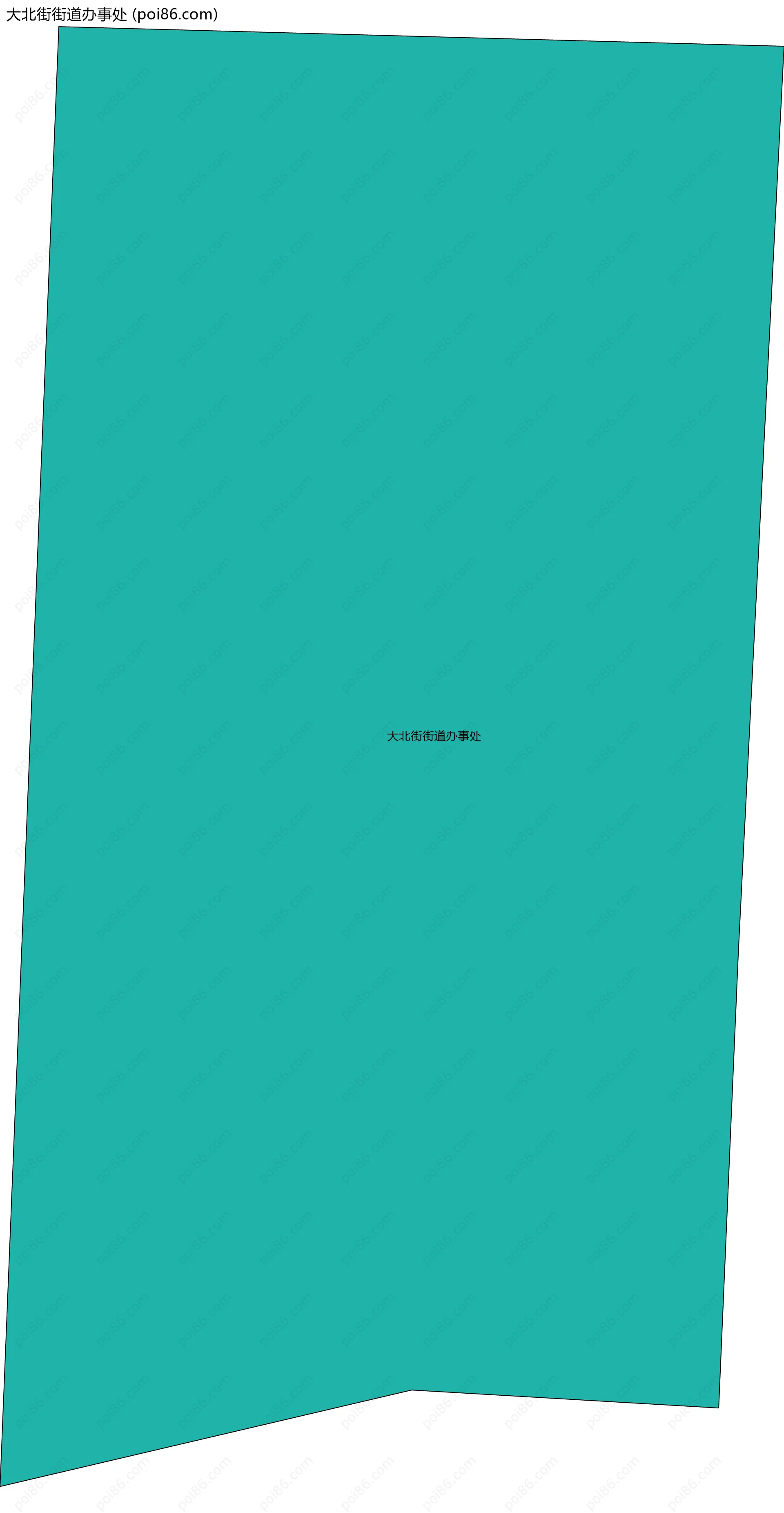 大北街街道办事处边界地图