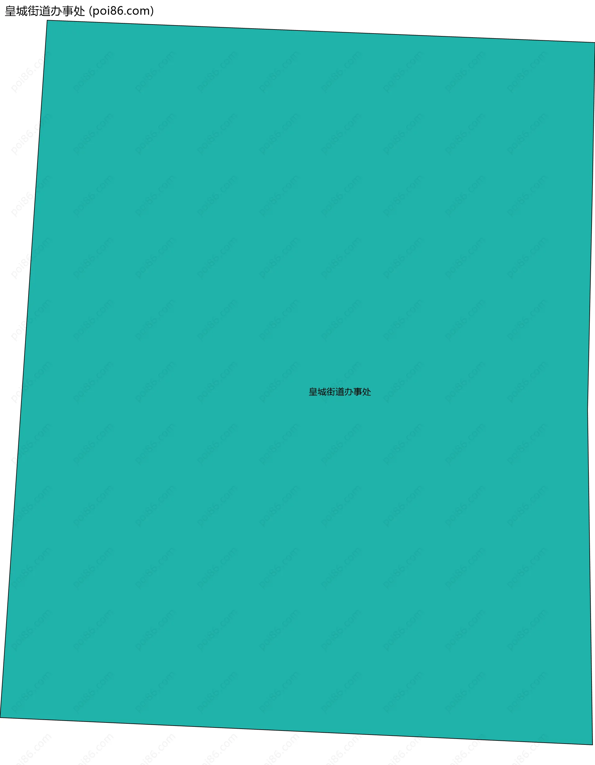 皇城街道办事处边界地图