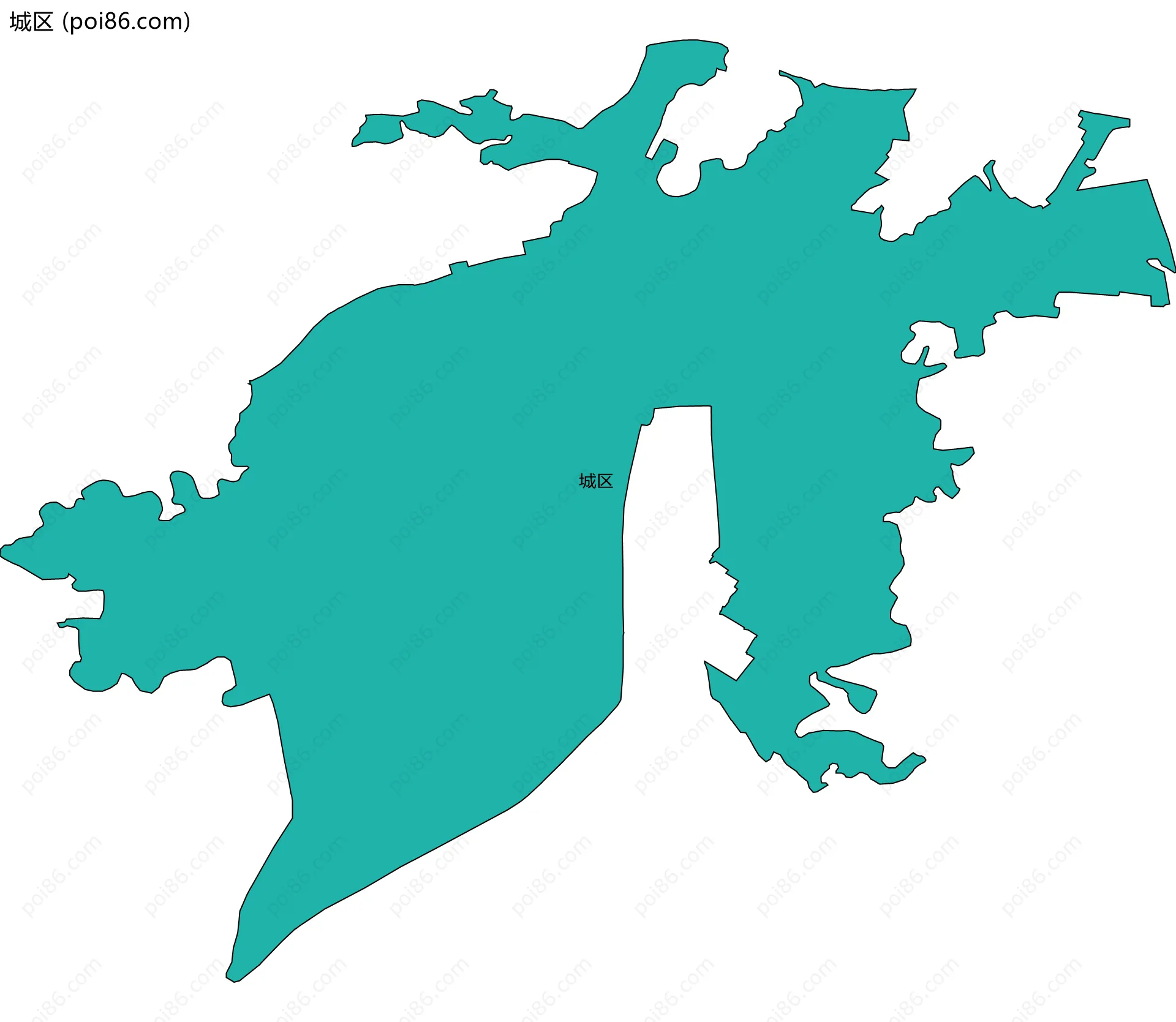 城区边界地图